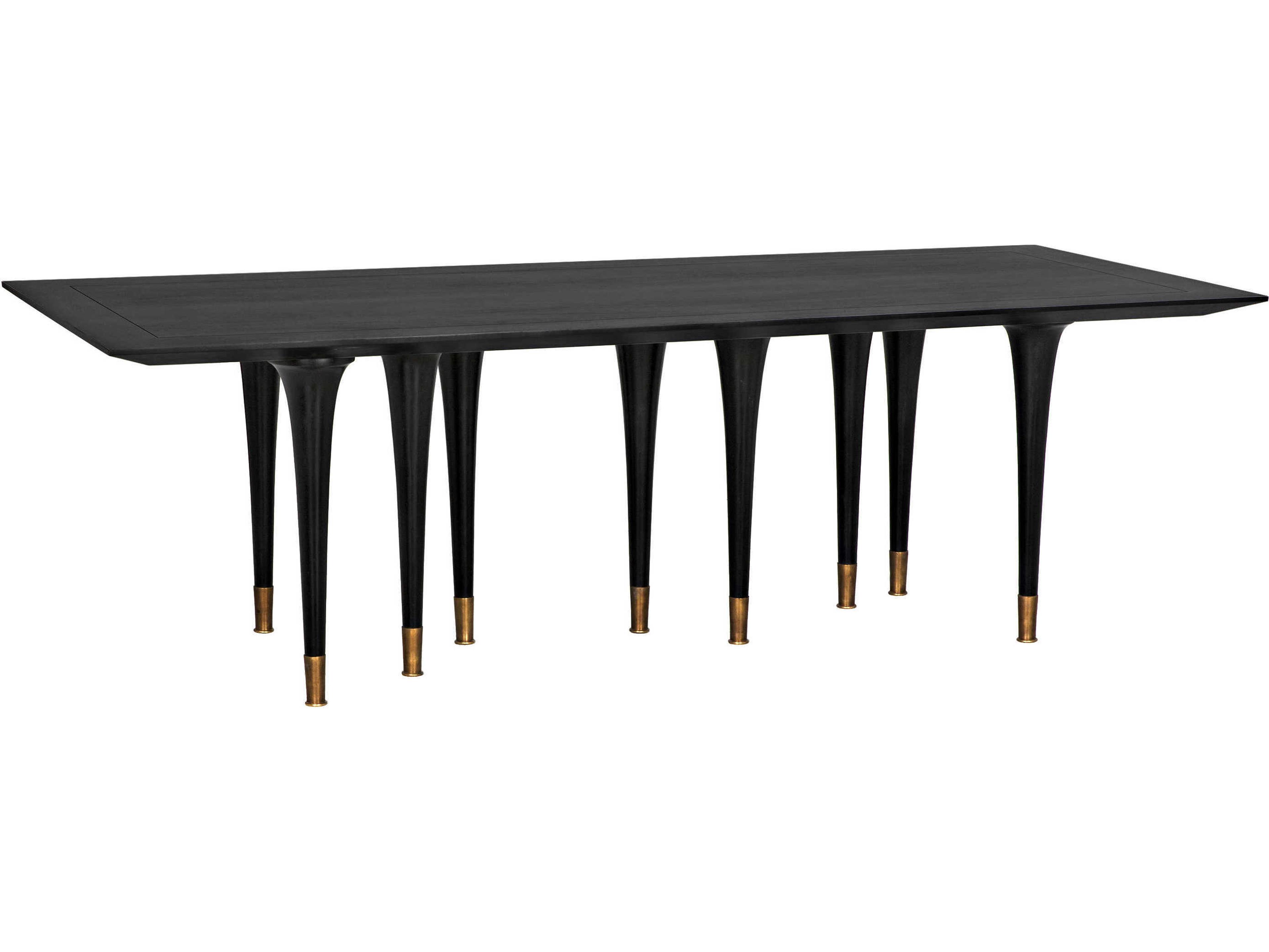 Noir Rectangular Wood Hand Rubbed Black Dining Table