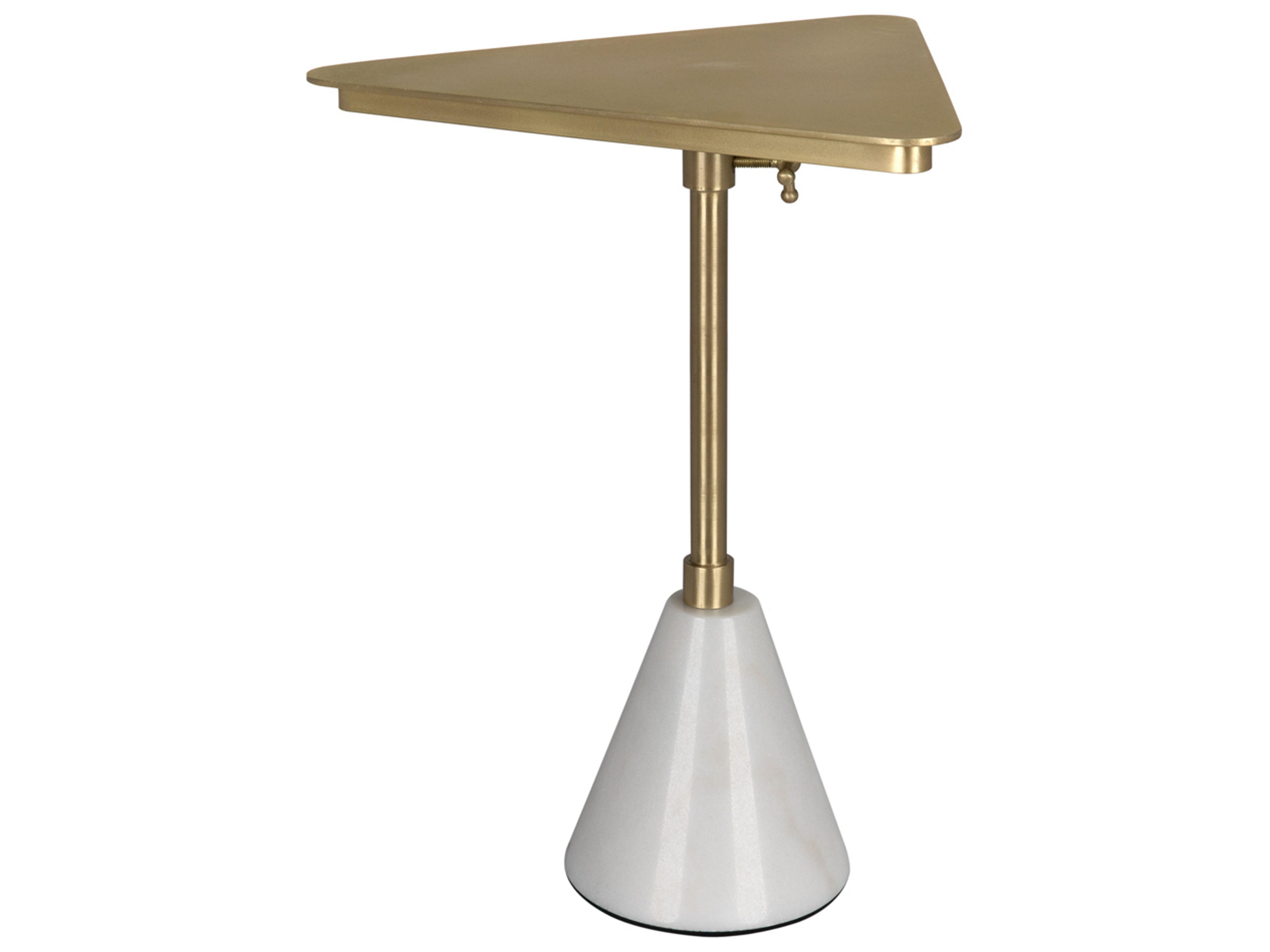 Noir Darwin Metal Antique Brass End Table