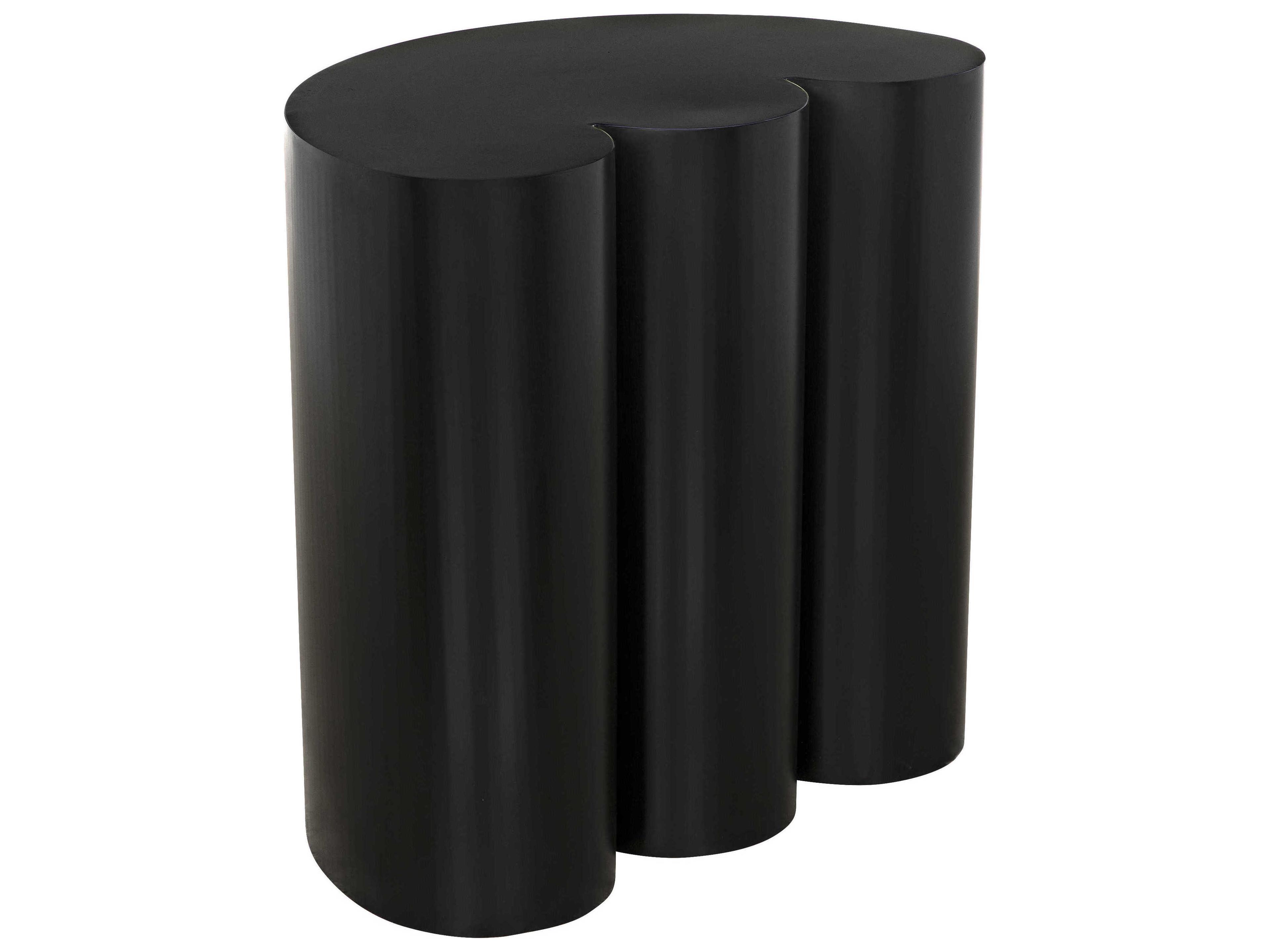 Noir Metal Matte Black End Table