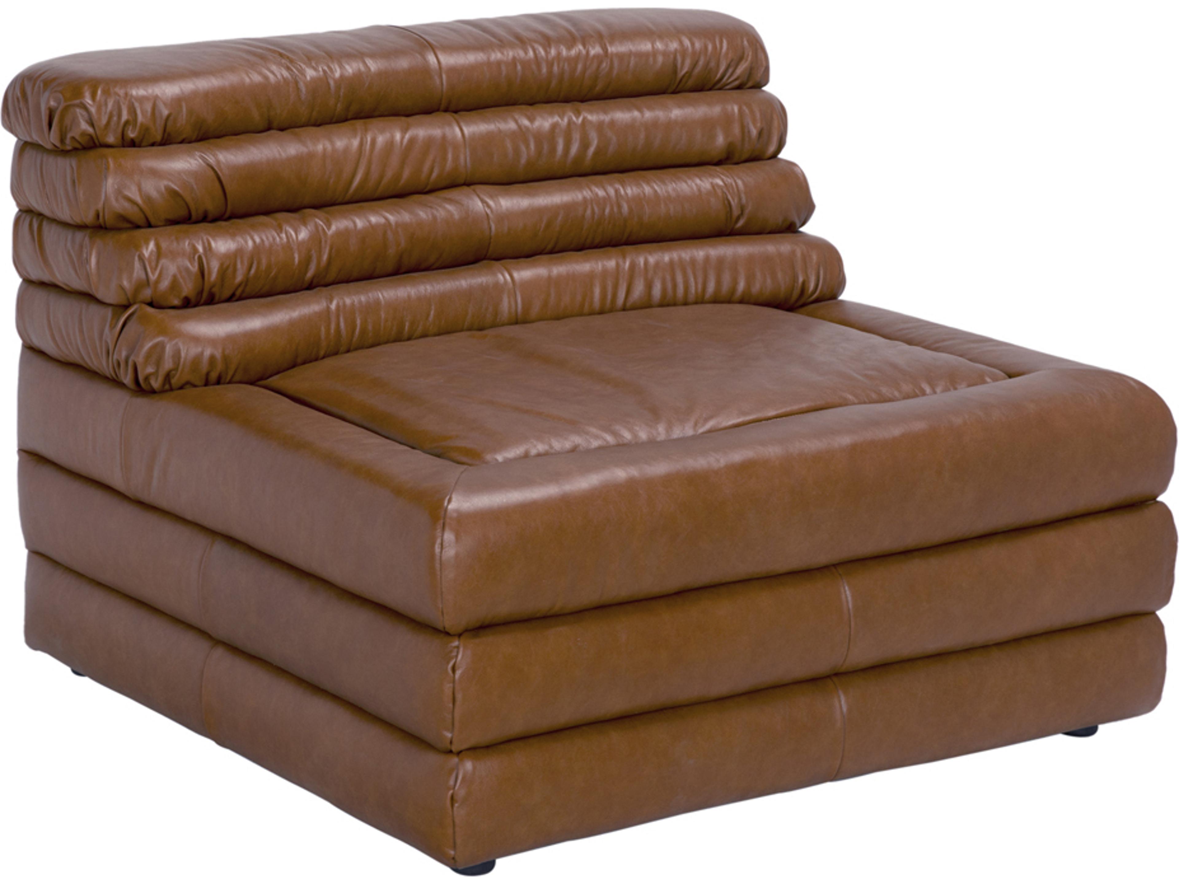 Noir Bandera Brown Leather Modular Chair