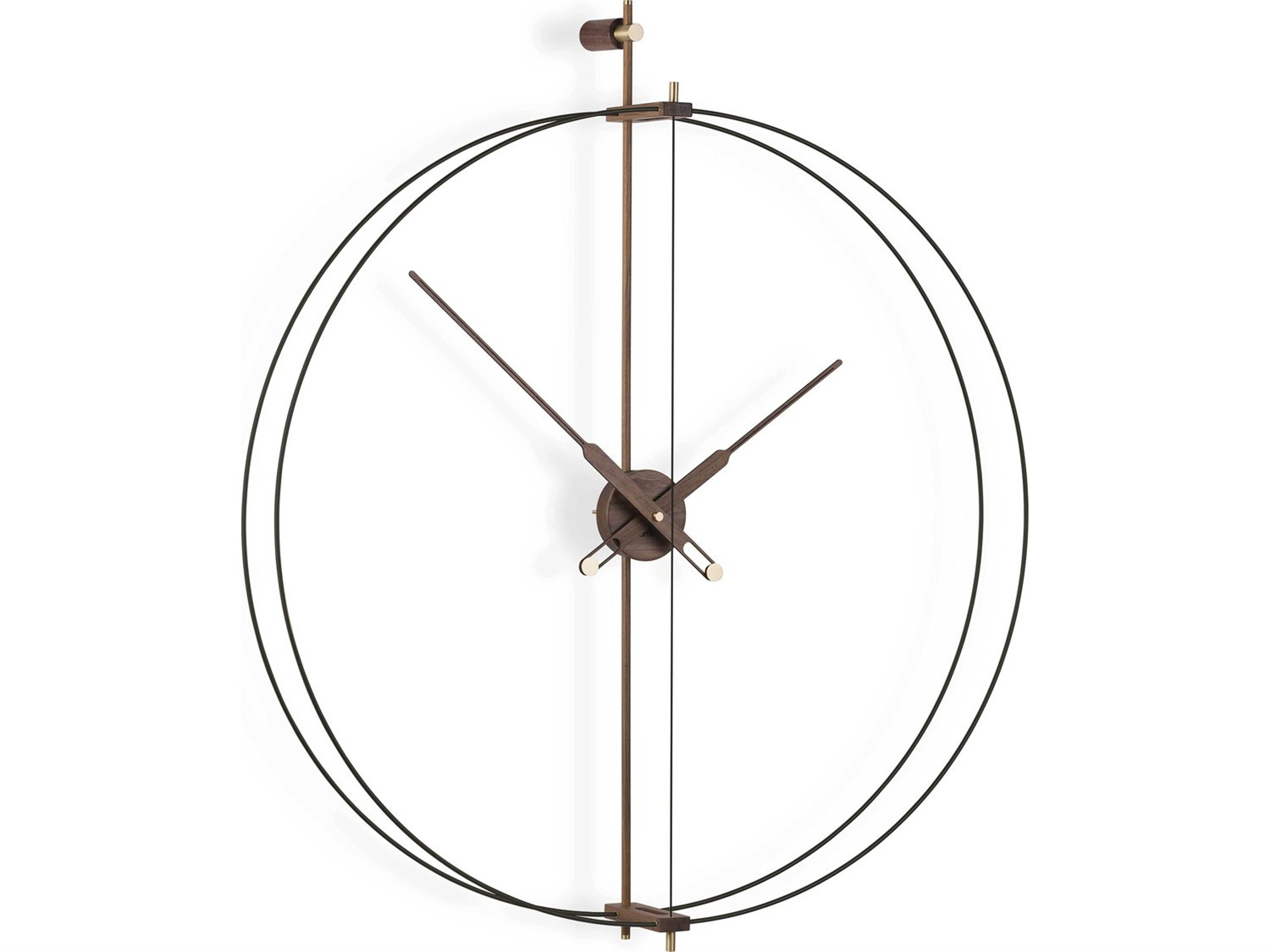 Nomon Barcelona Premium Brass Walnut Wall Clock