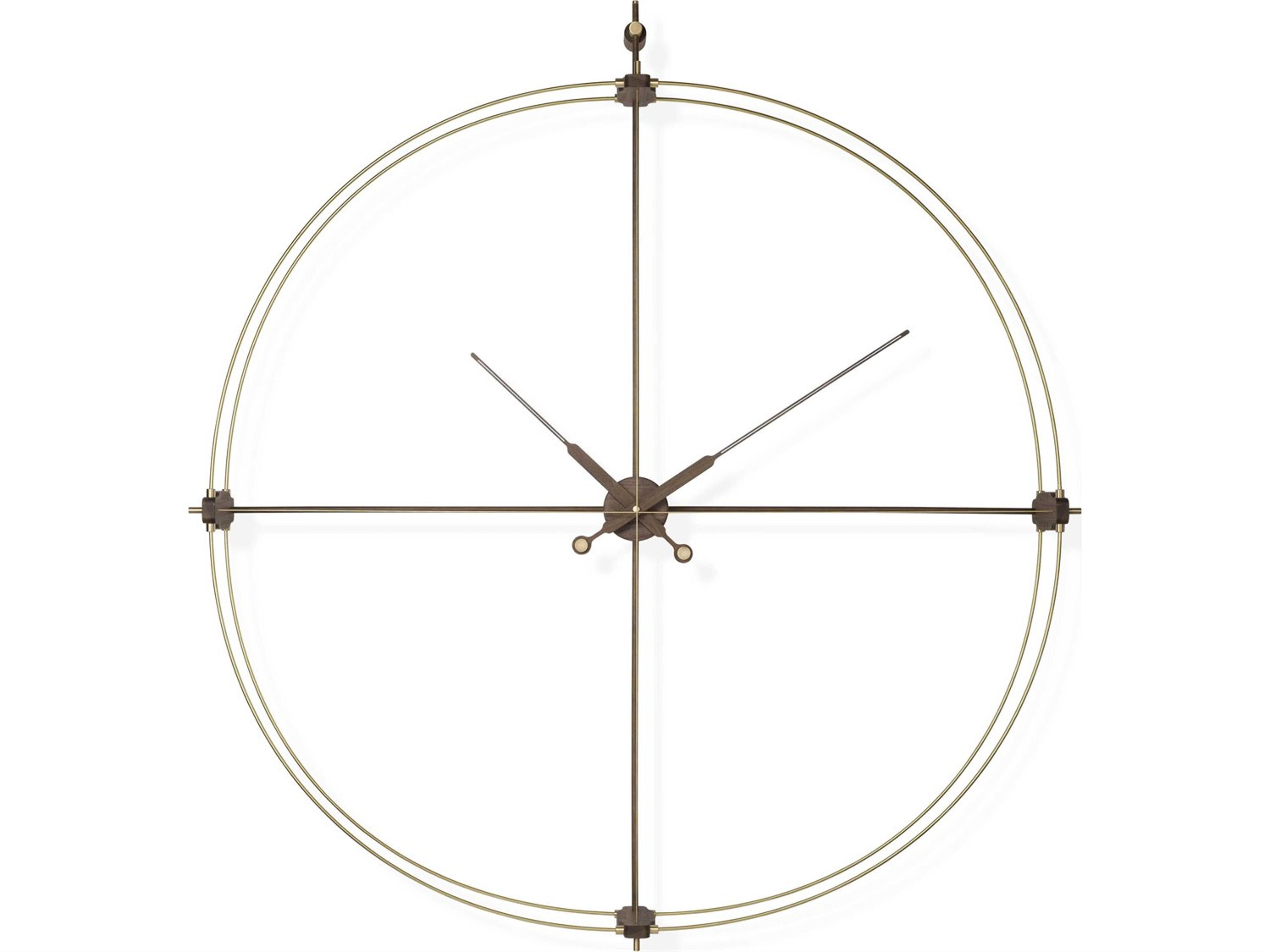 Nomon Delmori Brass Walnut Wall Clock