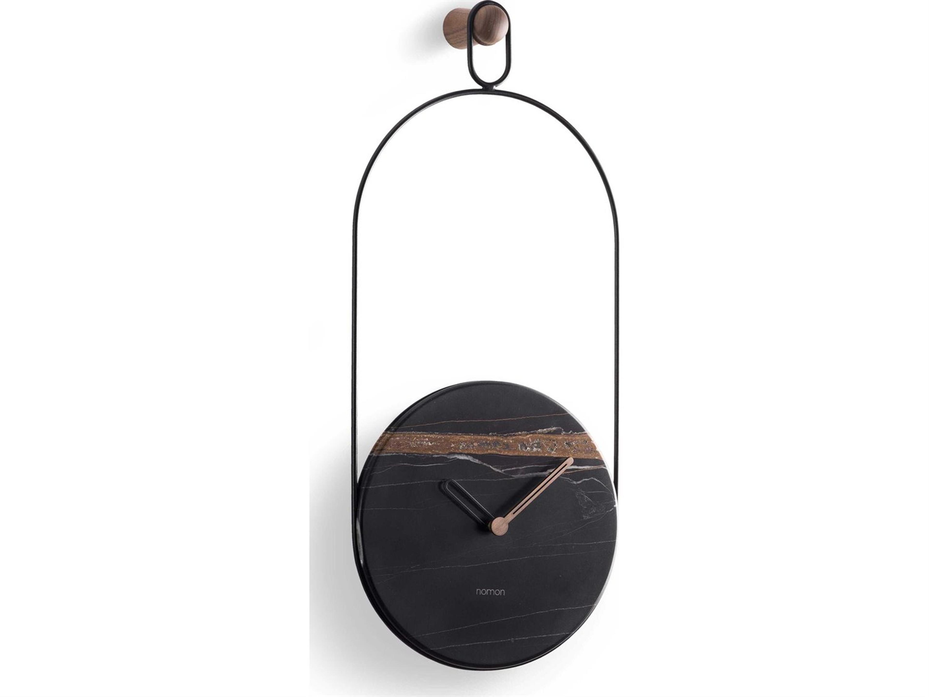 Nomon Eslabon Black Sahara Noir Marble Wall Clock
