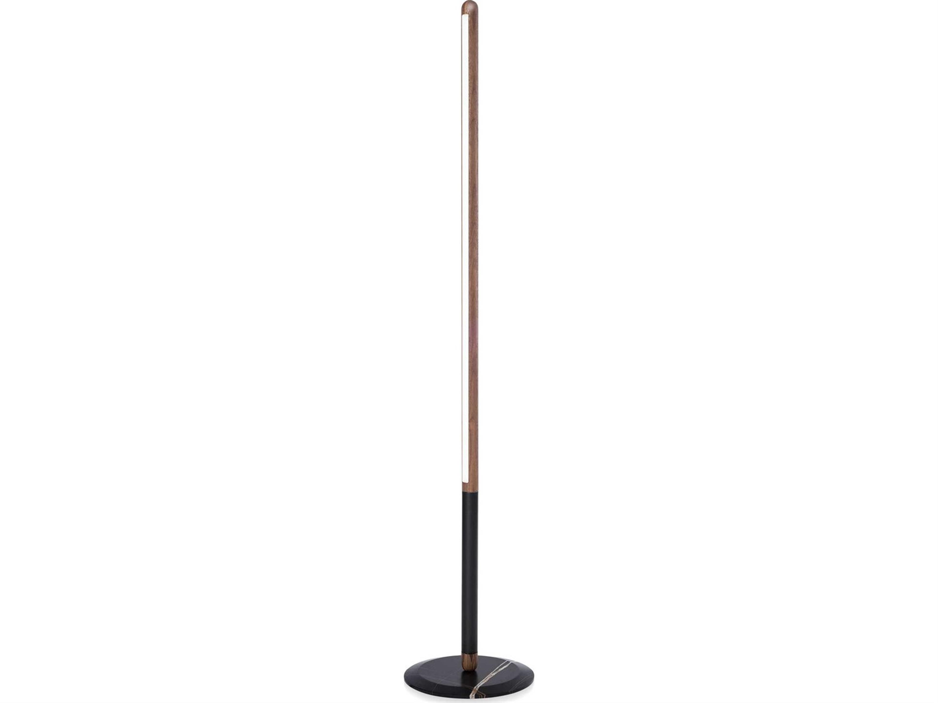 Nomon Linea Walnut Graphite Brown Floor Lamp