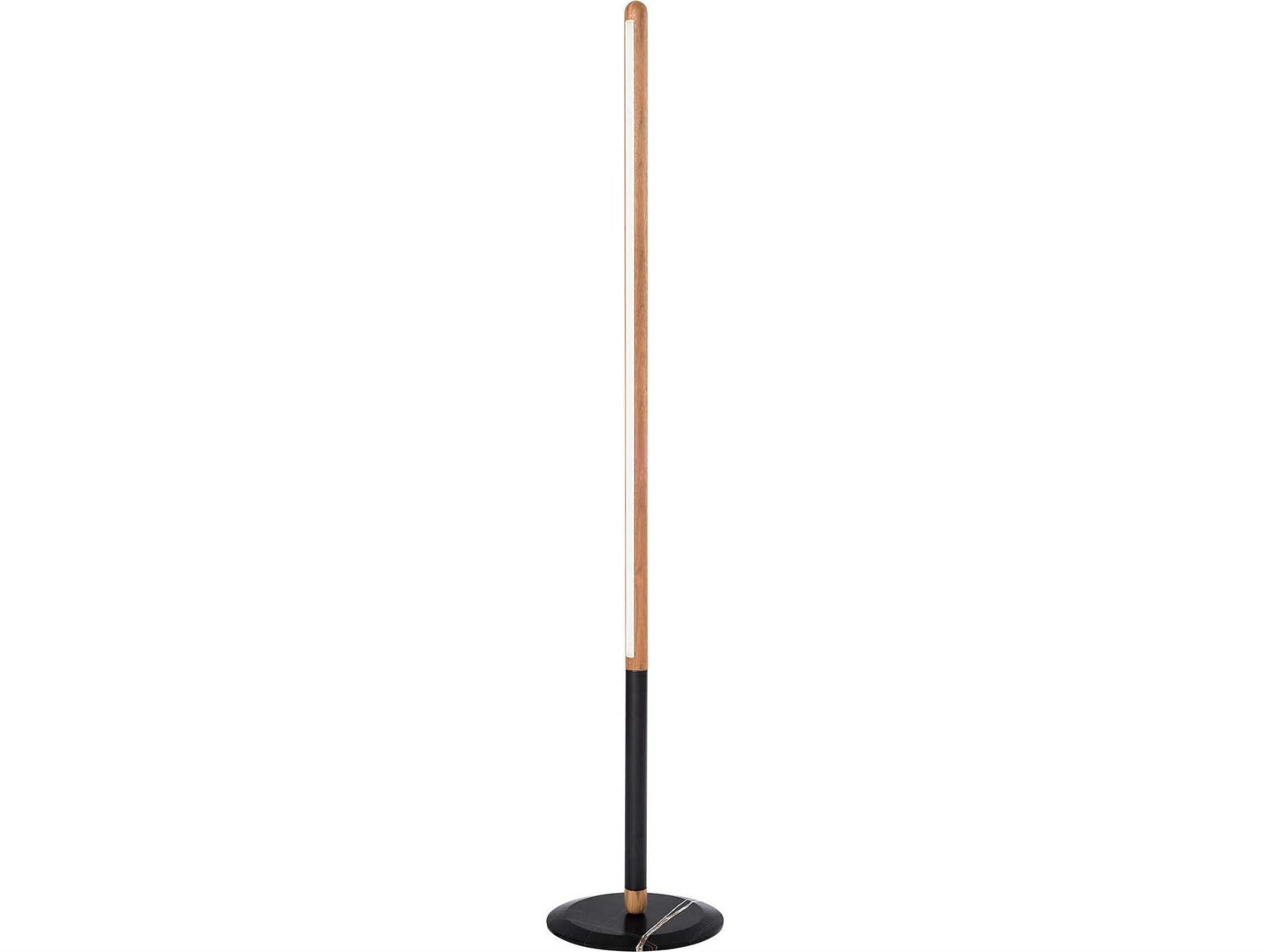 Nomon Linea Oak Graphite Wood Floor Lamp