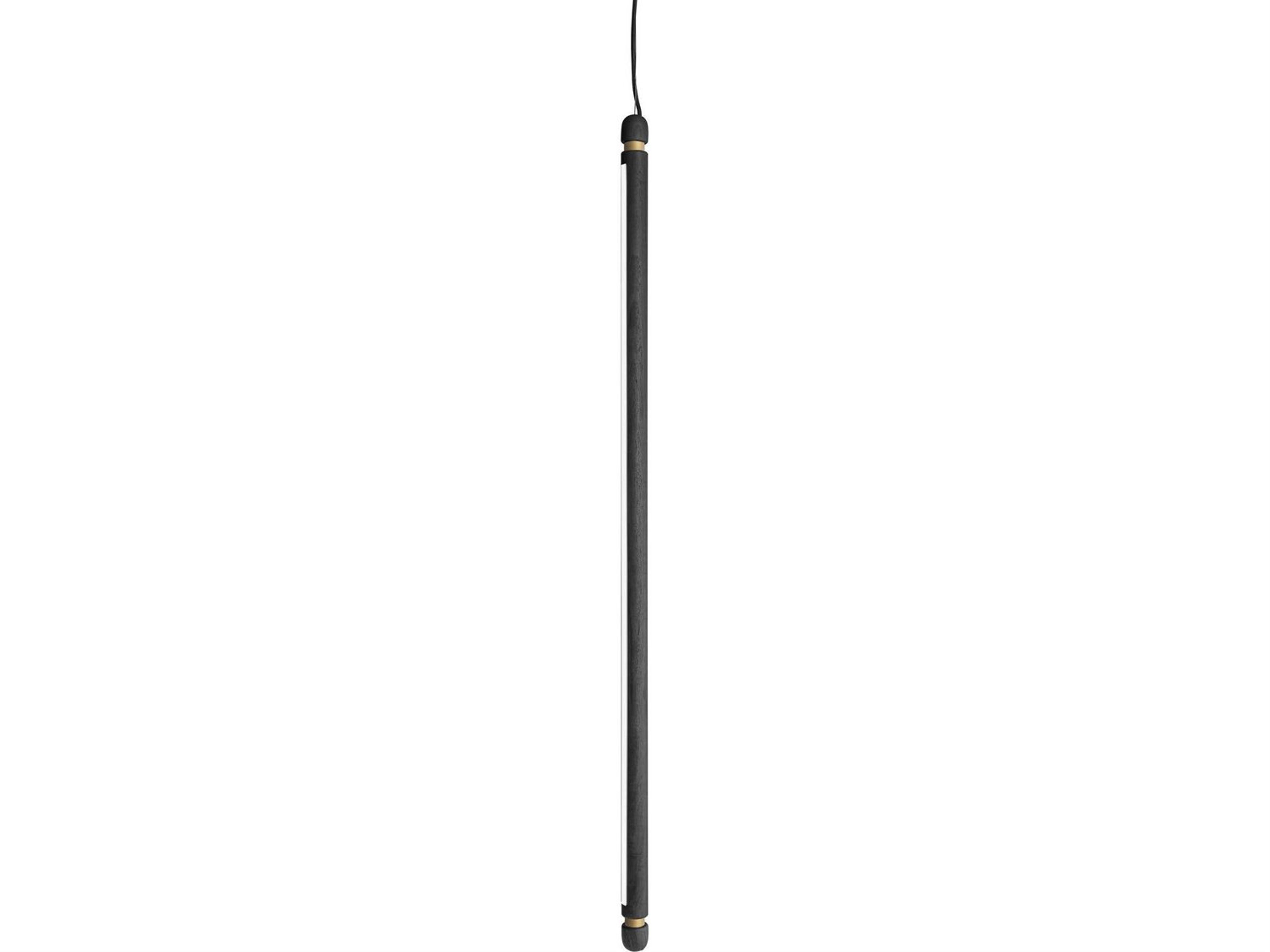 Nomon Linea 1-Light Black Wood Brass Linear Mini Pendant