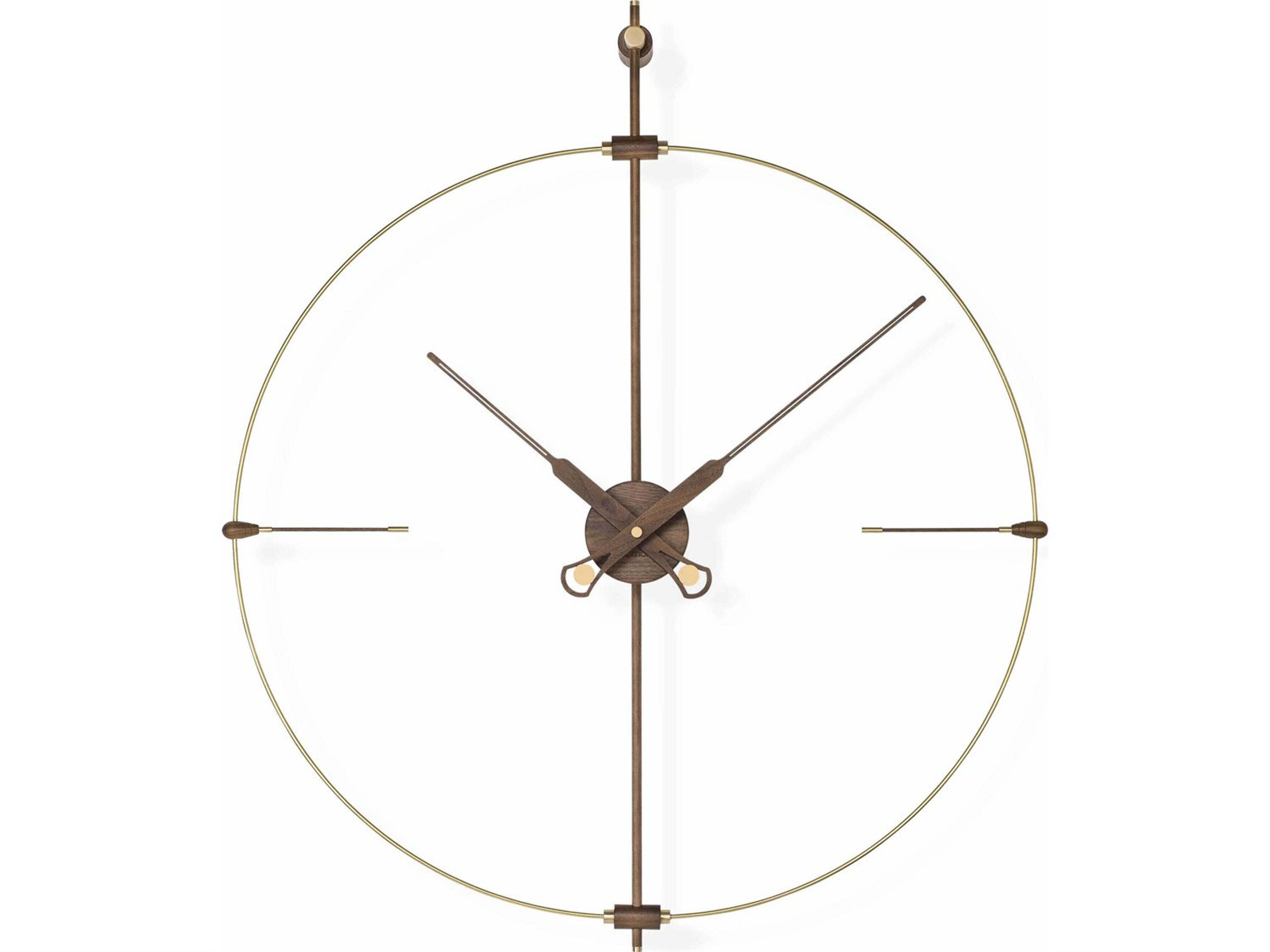 Nomon Mini Bilbao Brass Walnut Wall Clock