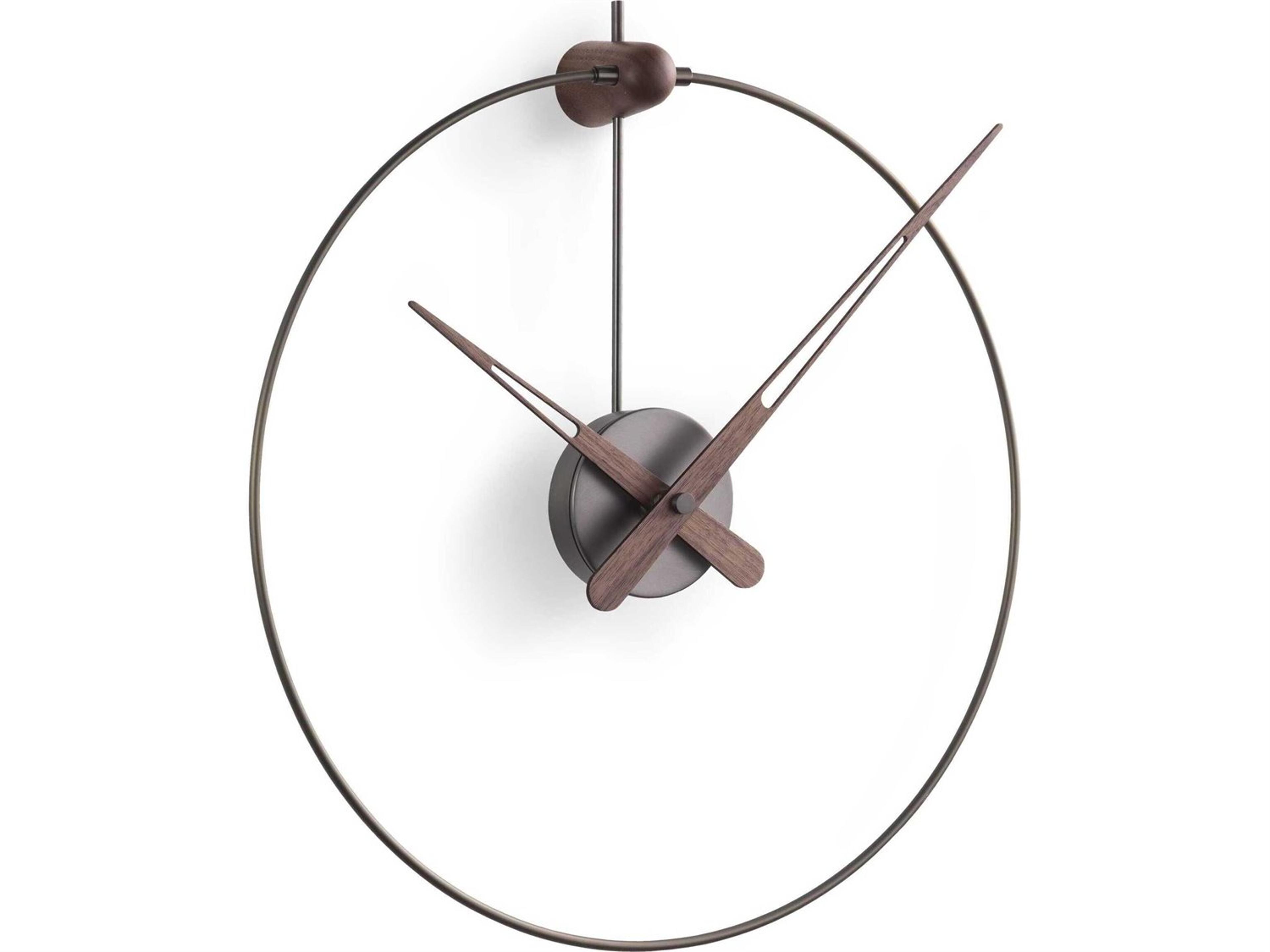 Nomon Micro Anda Graphite Walnut Wall Clock