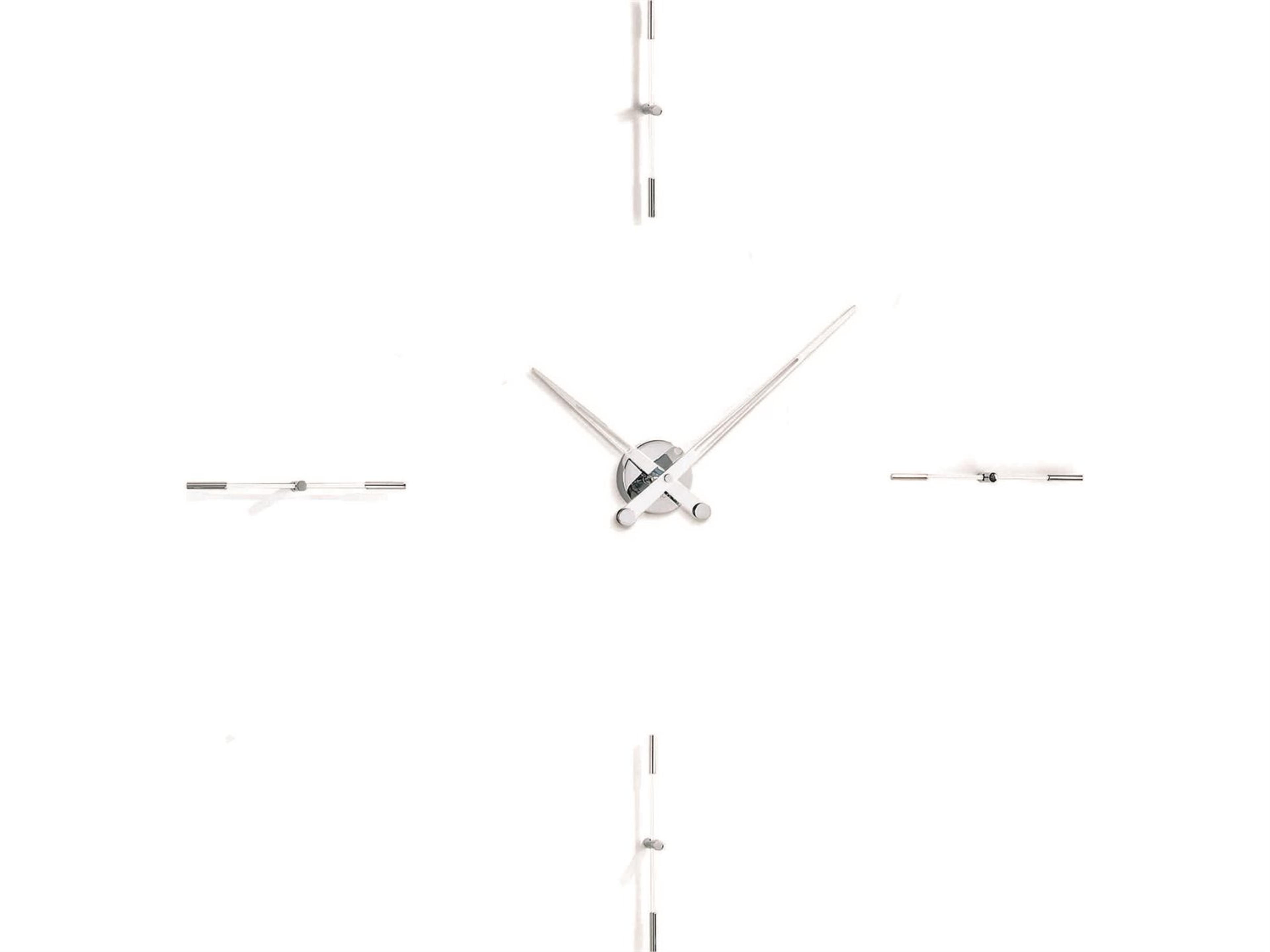 Nomon Merlin Chrome White Wall Clock