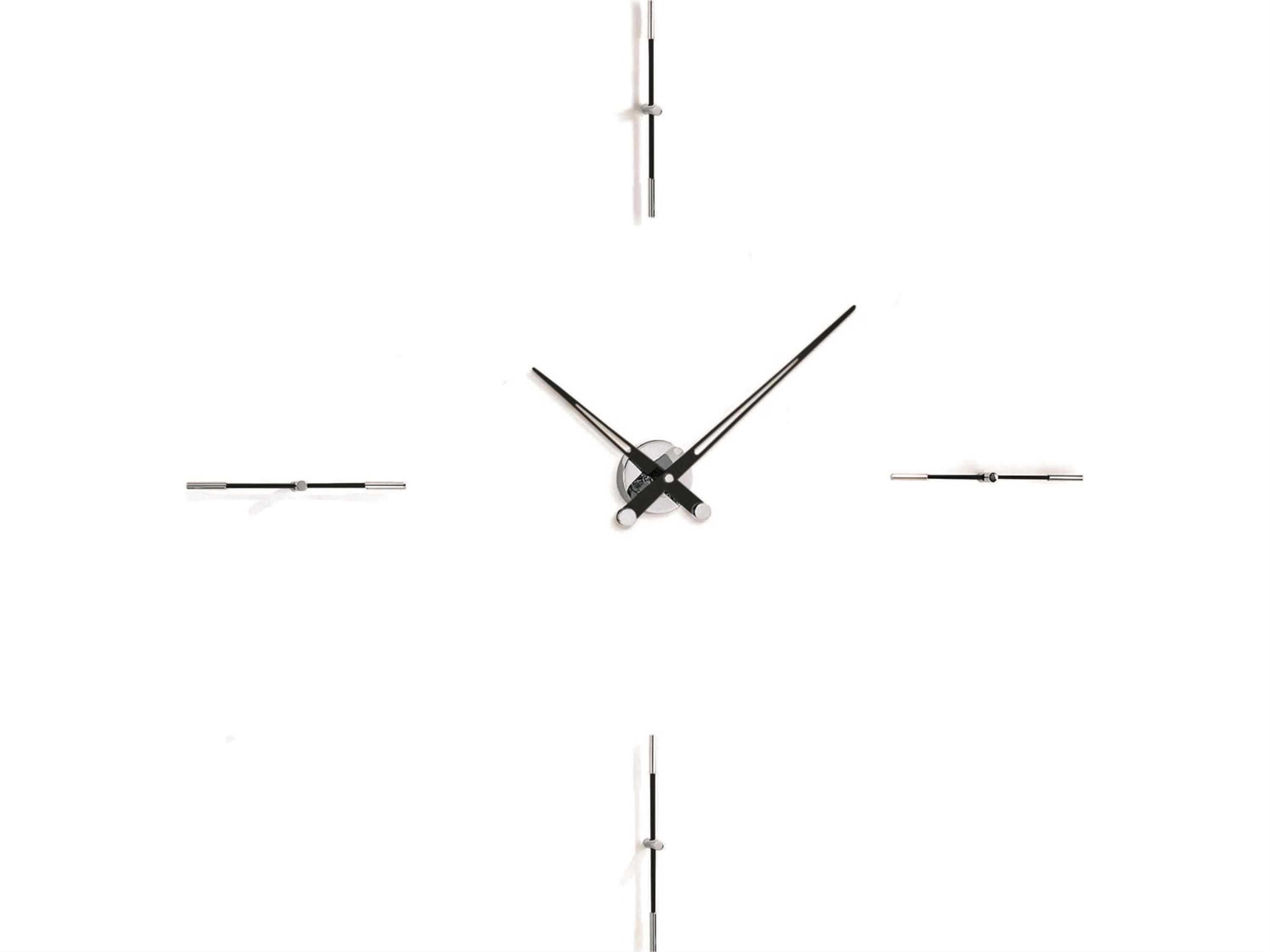 Nomon Merlin Chrome Black Wall Clock