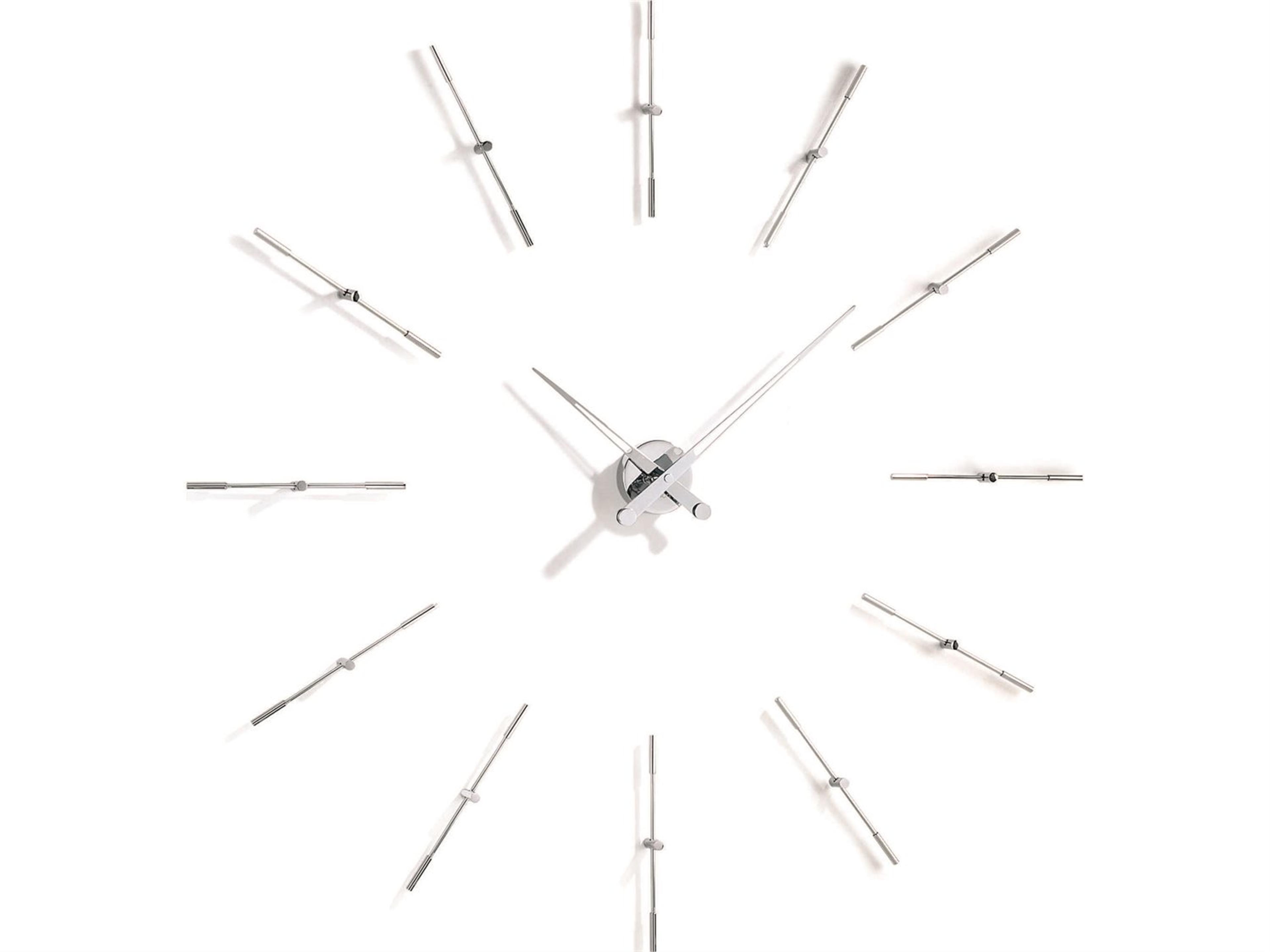 Nomon Merlin Chrome Steel Wall Clock