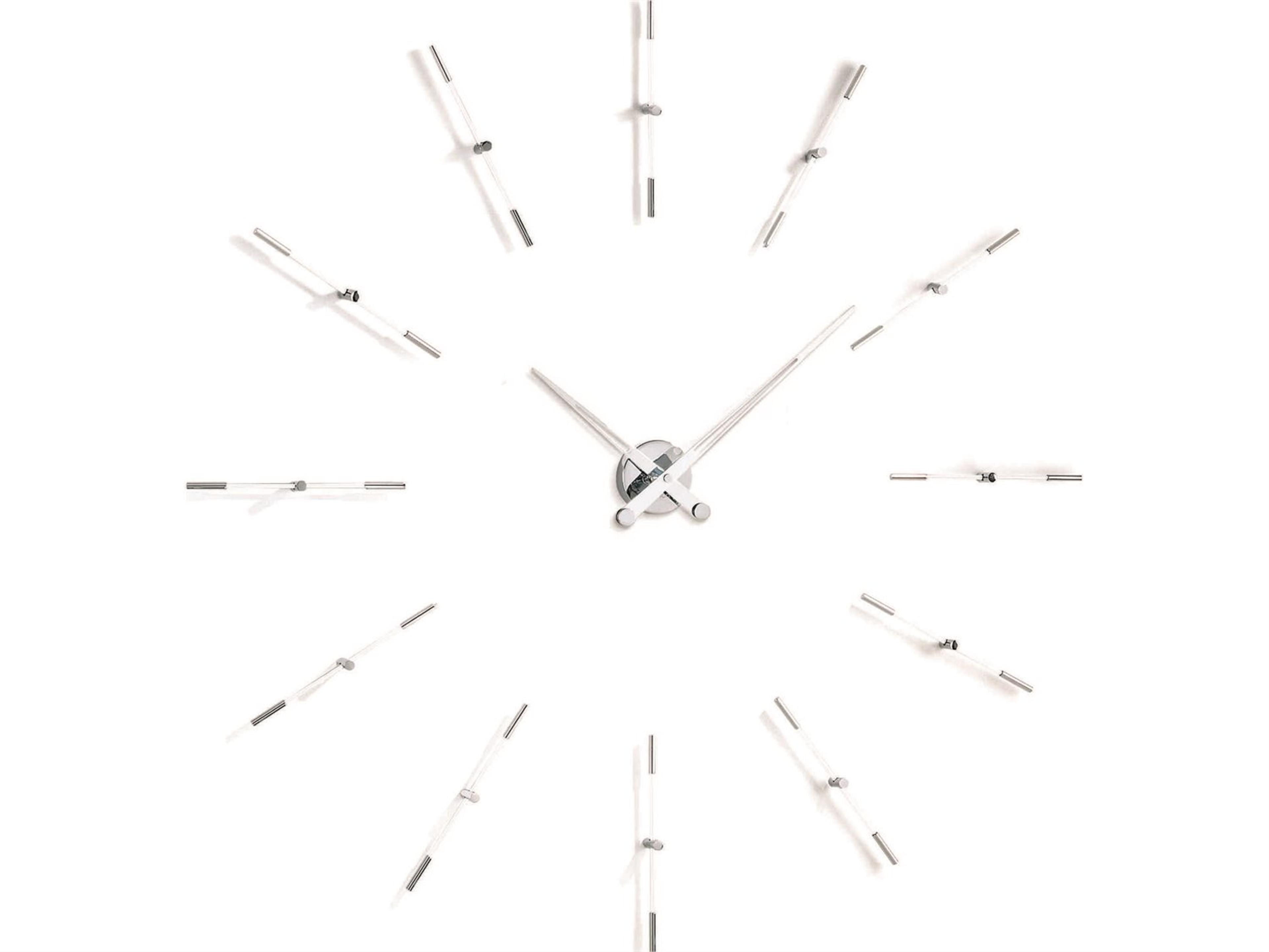 Nomon Merlin Chrome White Wall Clock