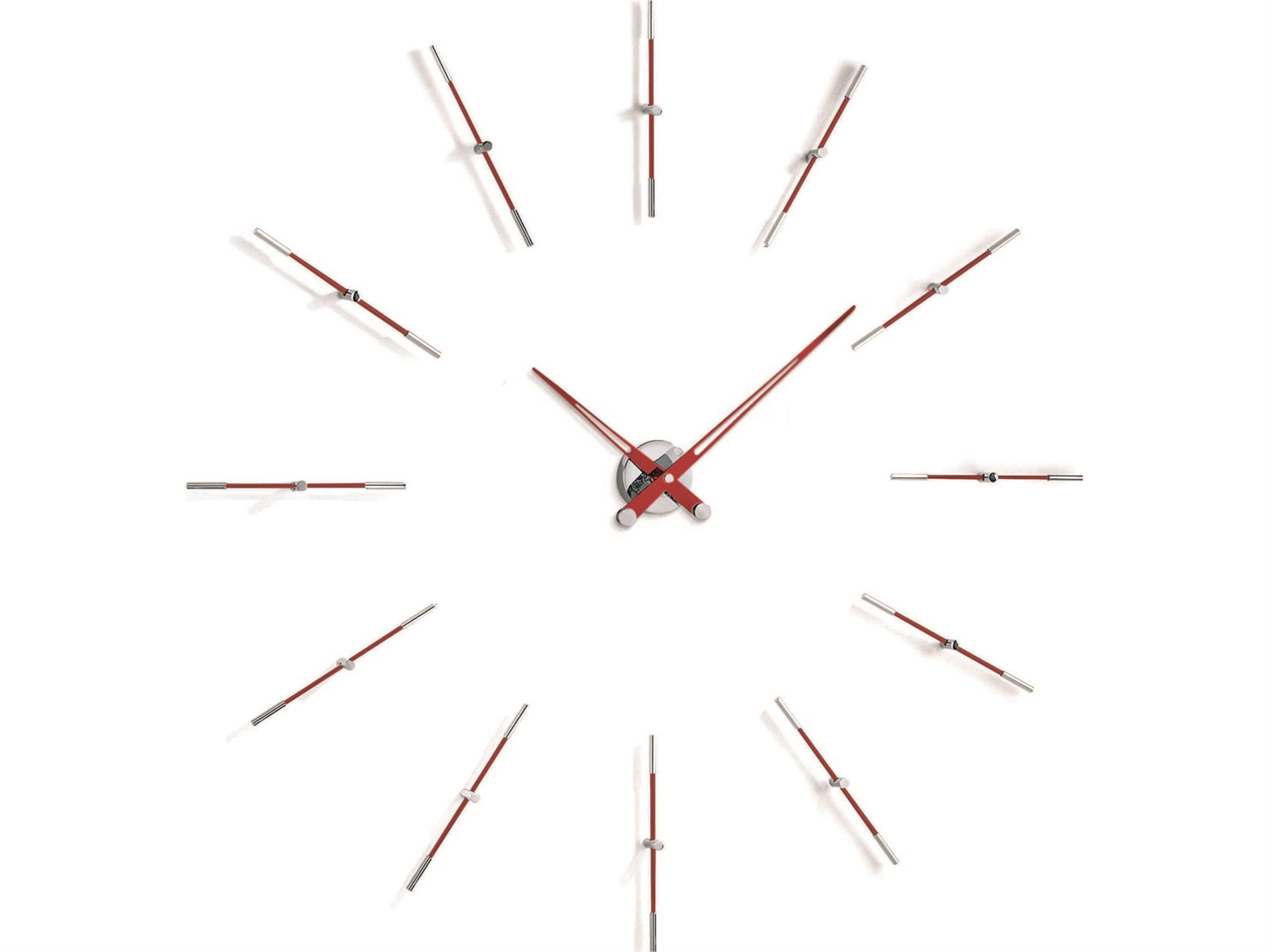 Nomon Merlin Chrome Red Wall Clock
