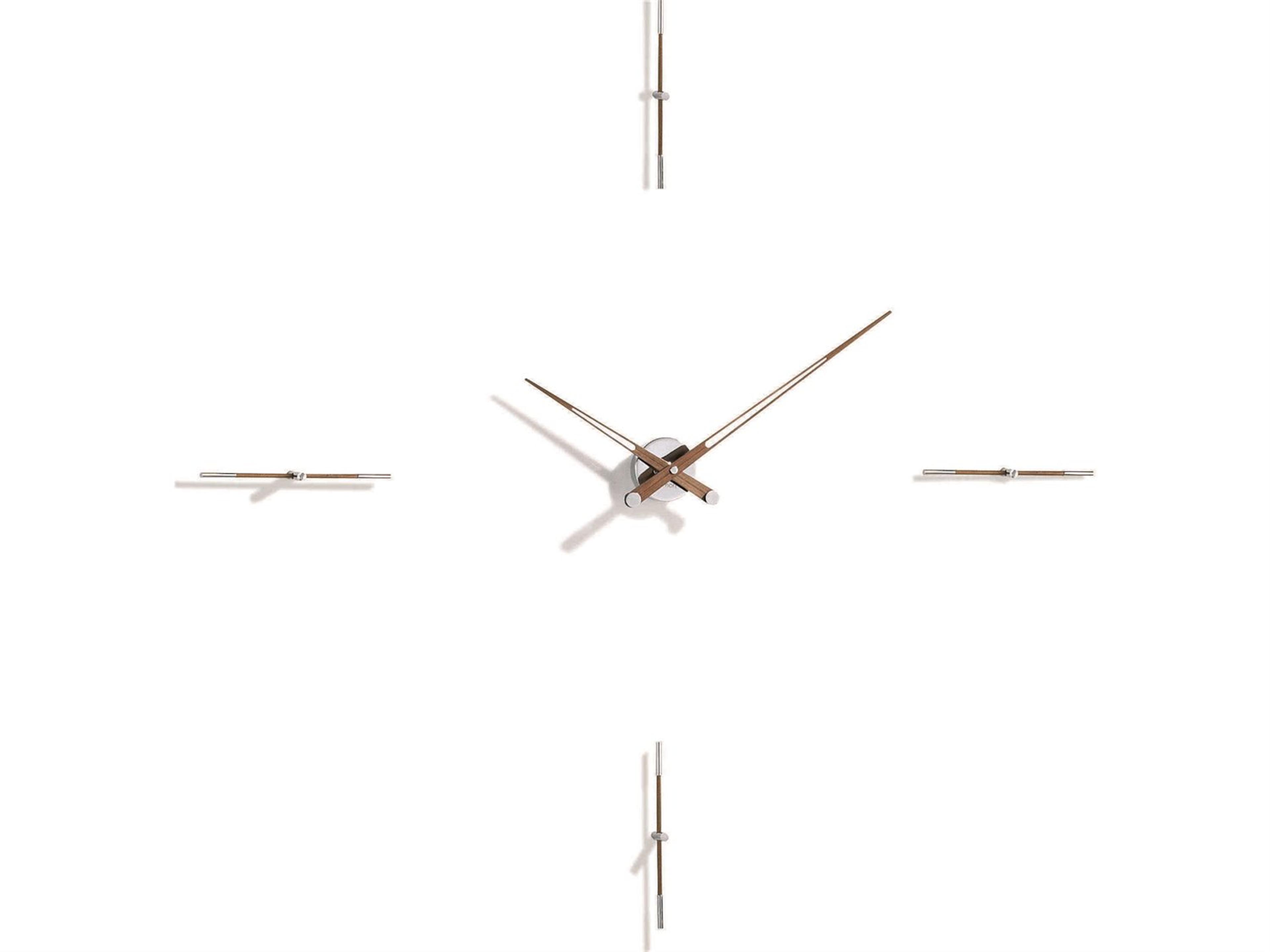 Nomon Merlin Chrome Walnut Wall Clock