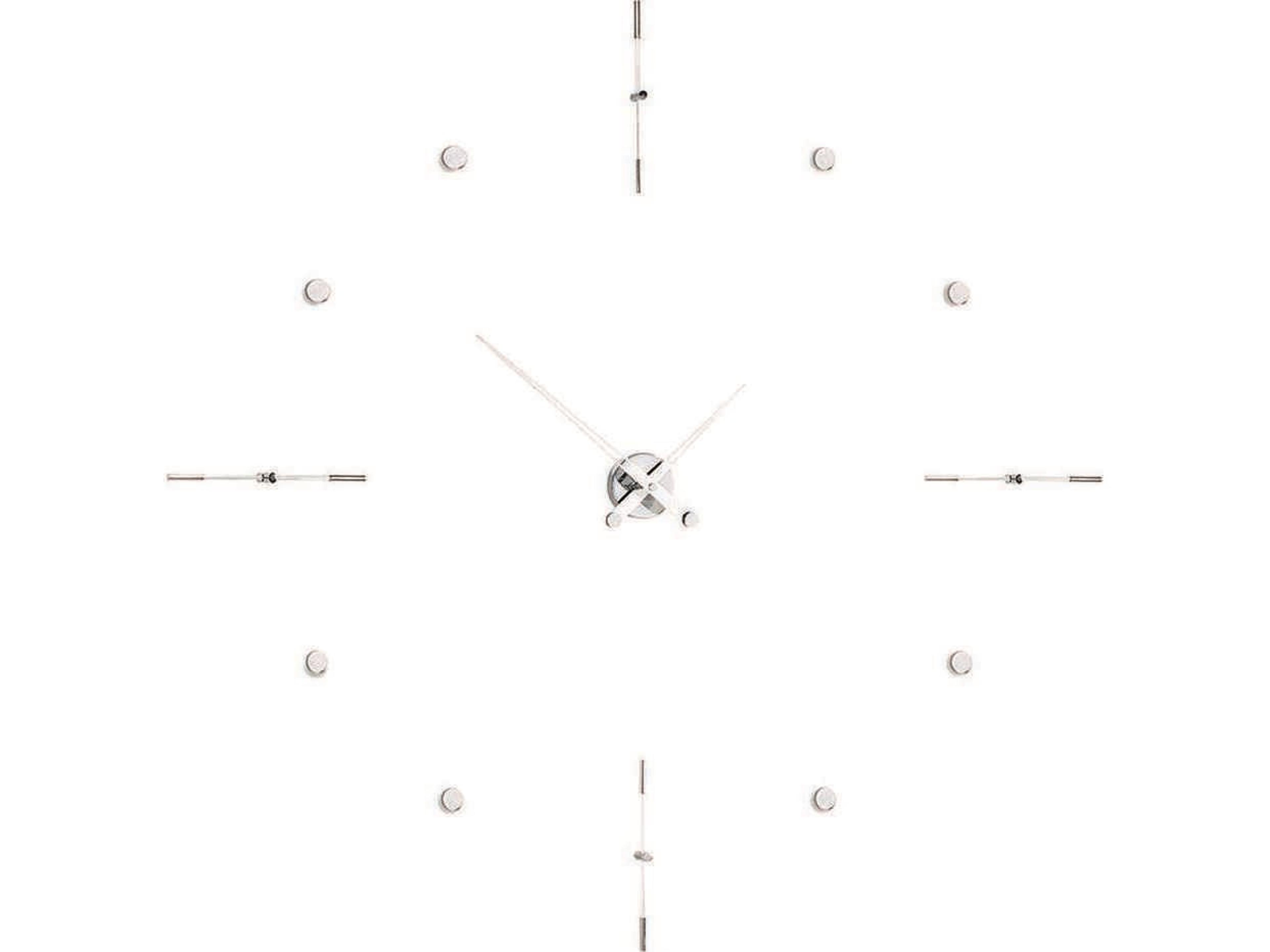 Nomon Mixto Chrome White Wall Clock