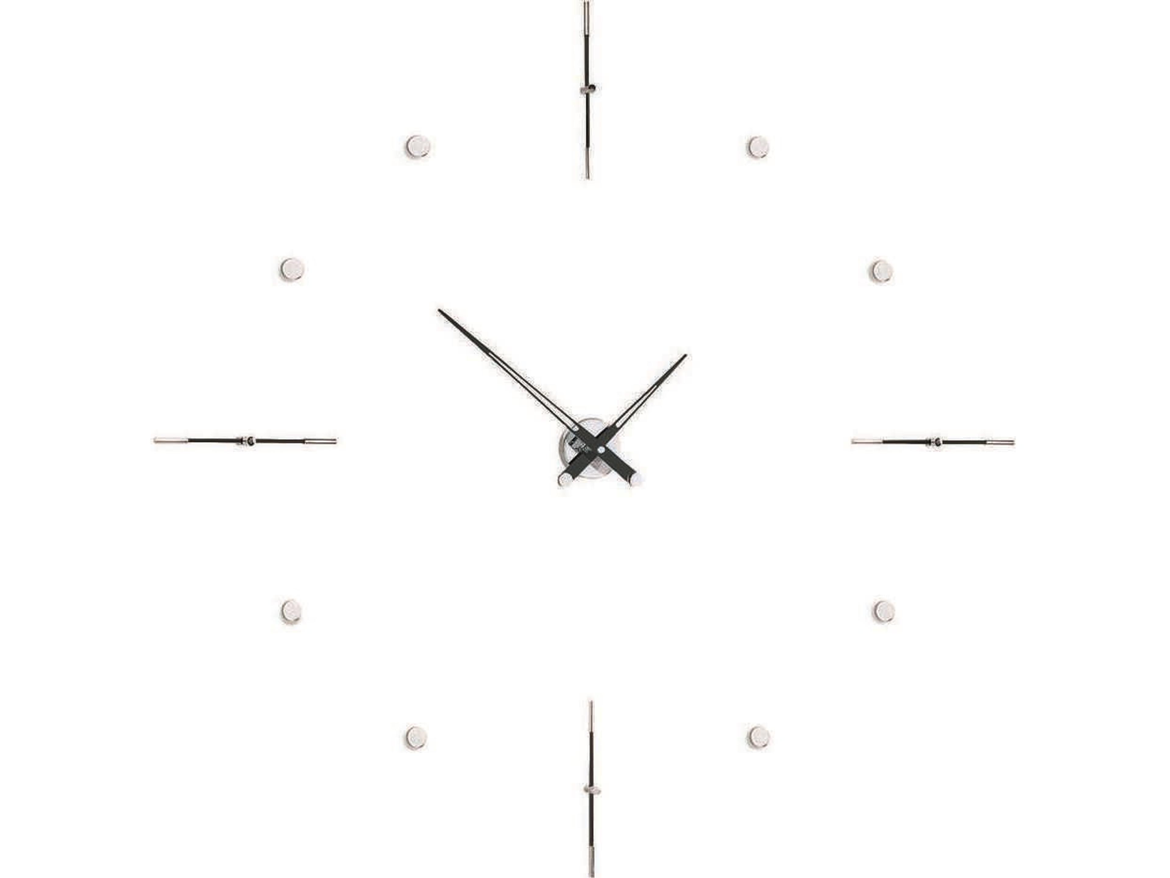 Nomon Mixto Chrome Black Wall Clock