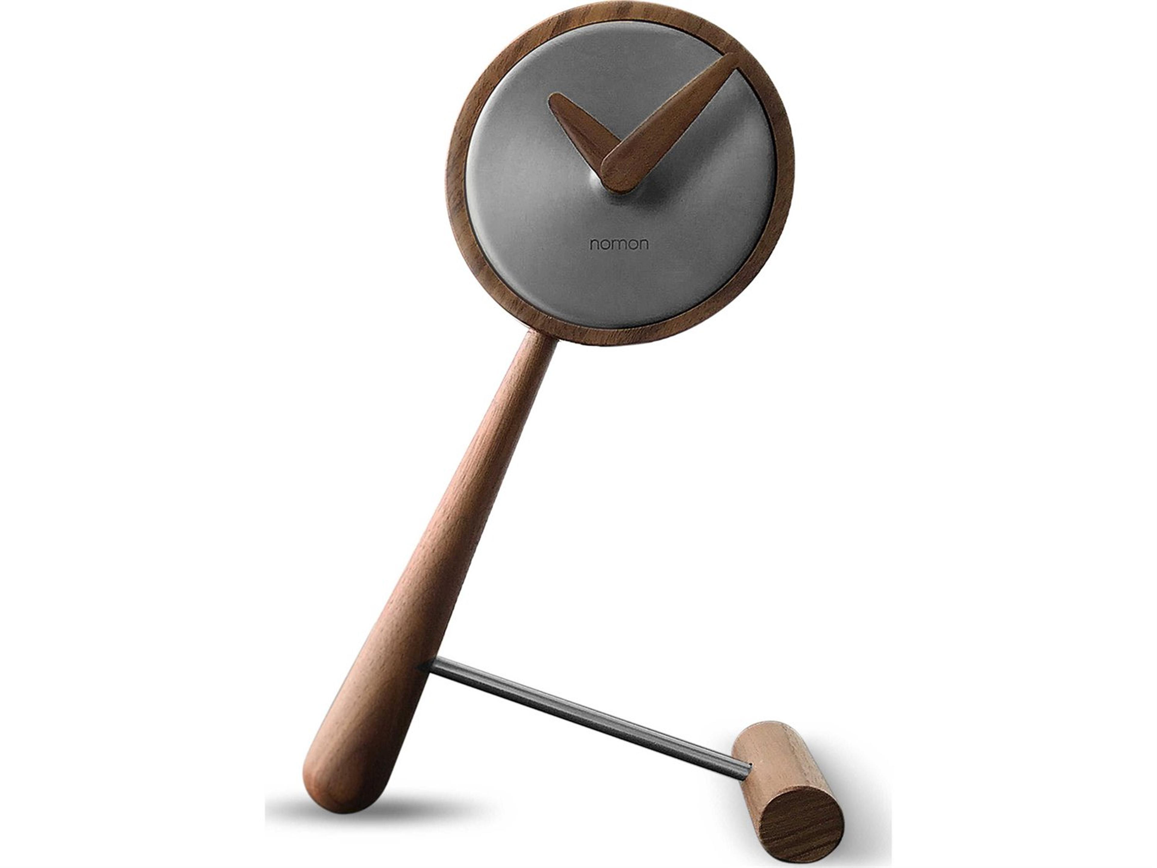 Nomon Mini Puntero Graphite Walnut Clock