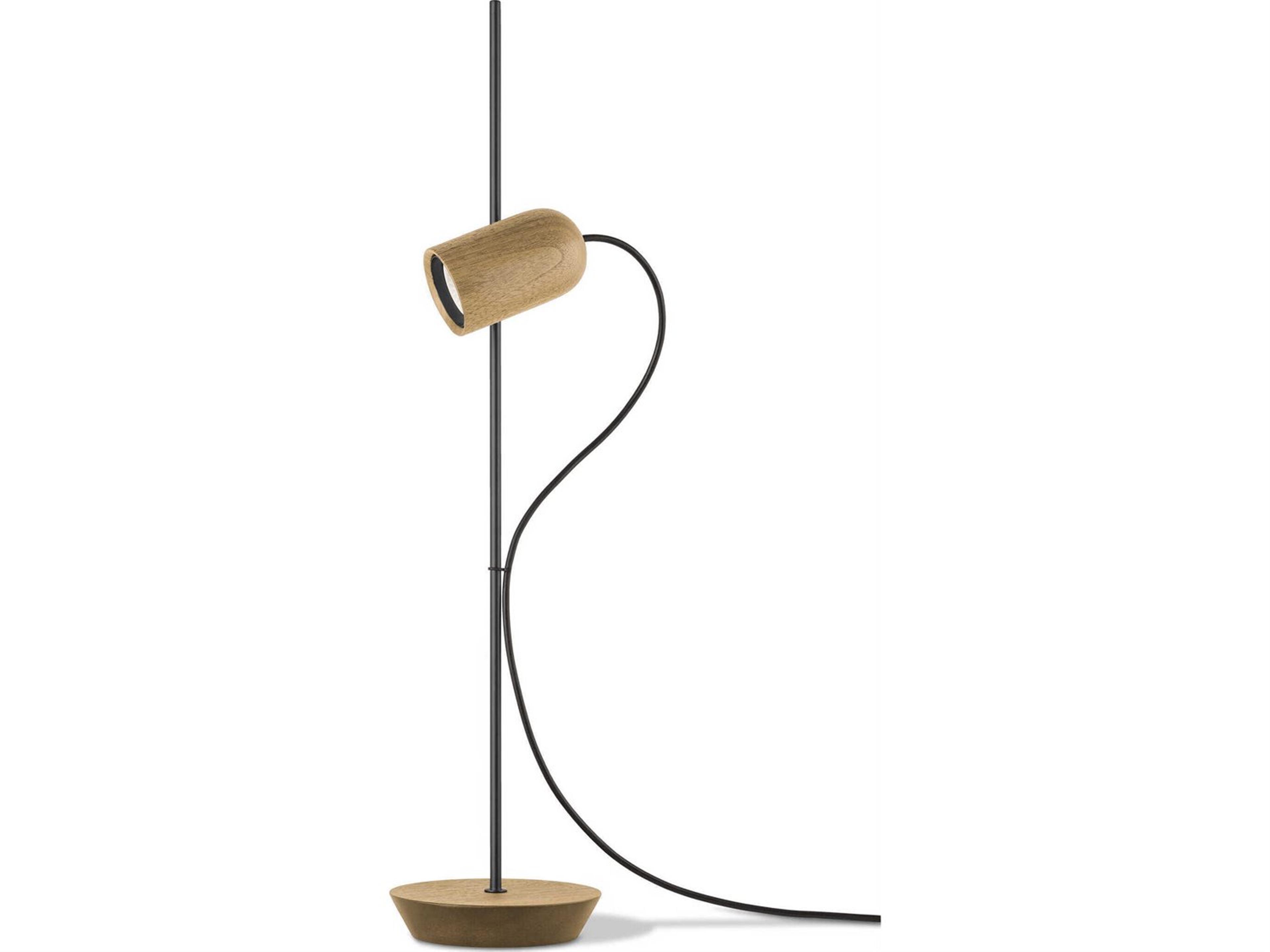 Nomon Onfa Oak Wood Graphite Buffet Lamp