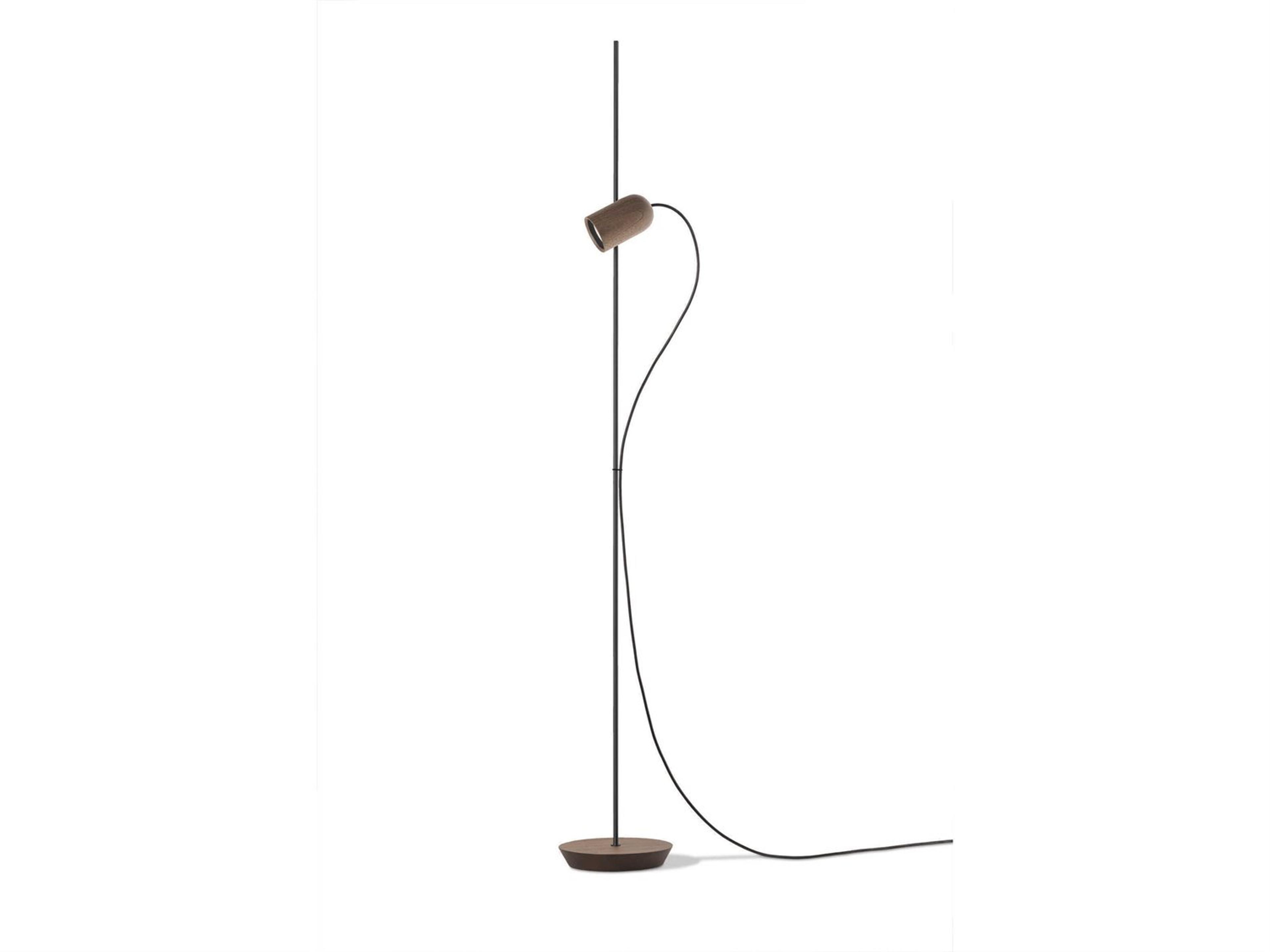 Nomon Onfa Walnut Wood Graphite Brown Floor Lamp