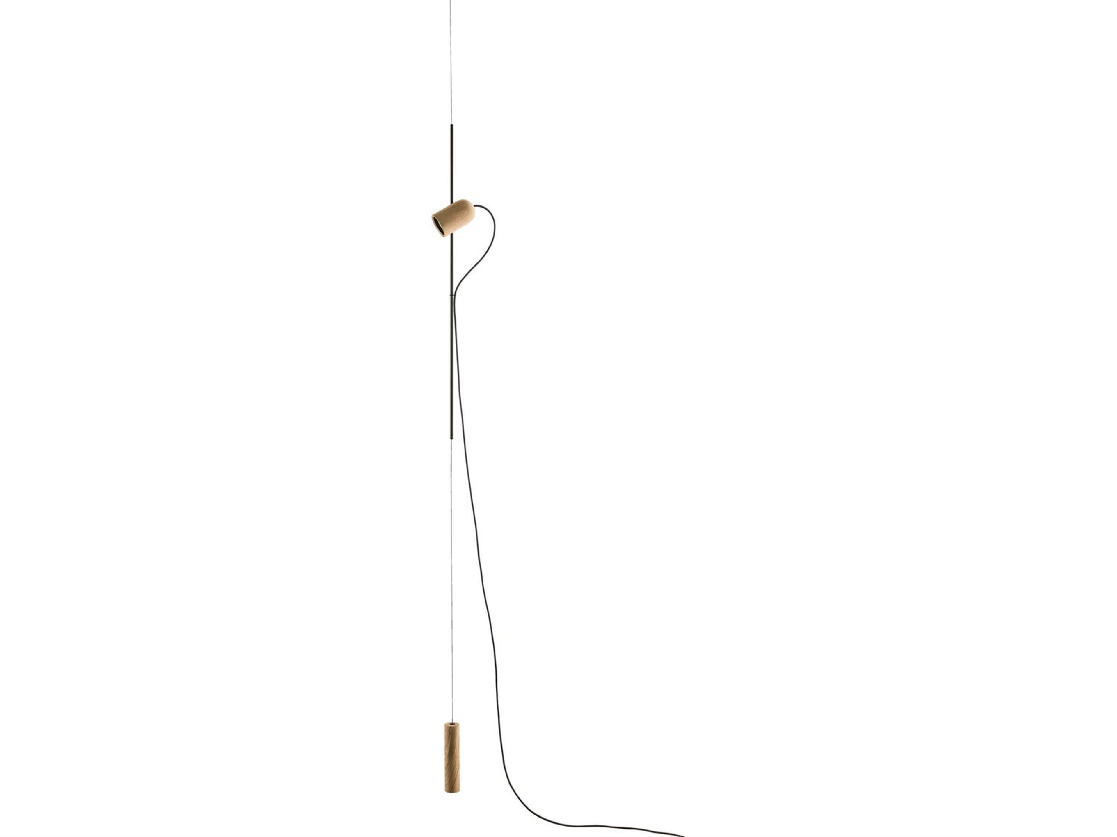 Nomon Onfa 1-Light Oak Wood Graphite Linear Mini Pendant