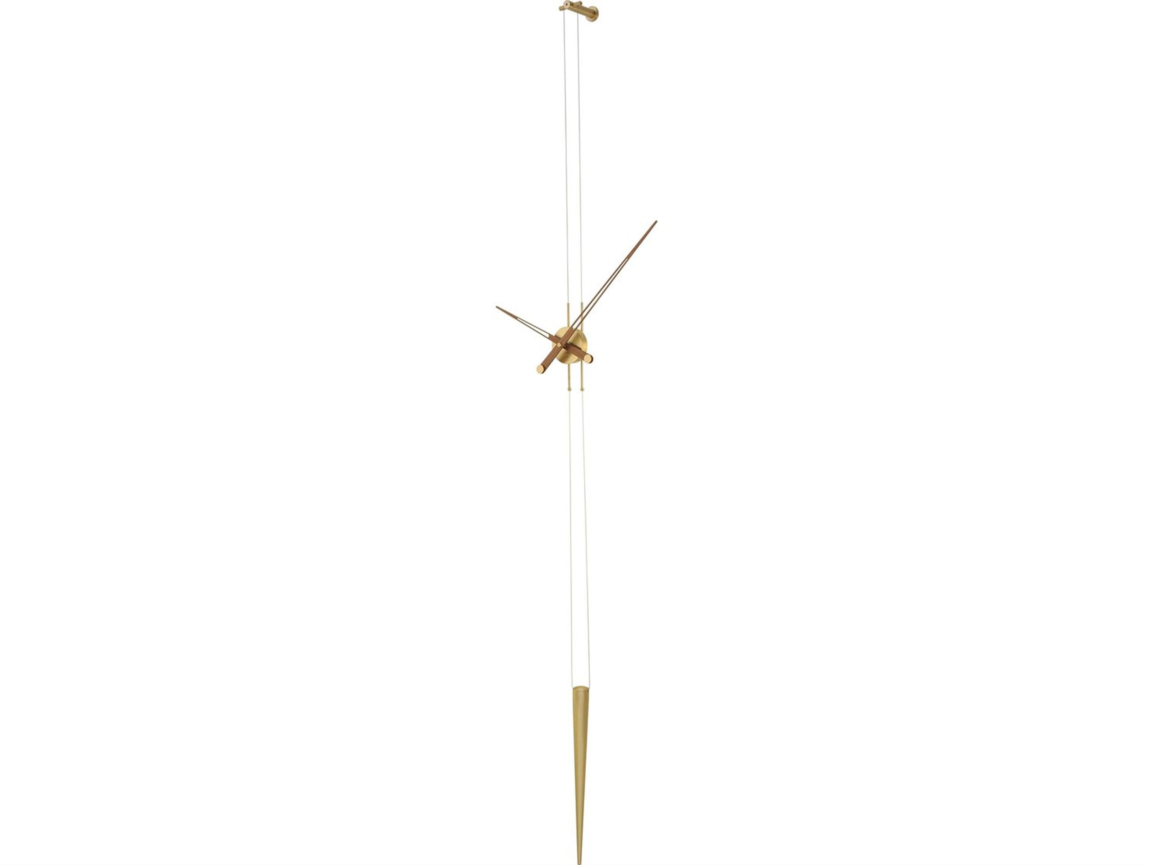 Nomon Pendulo Polished Brass Walnut Wall Clock