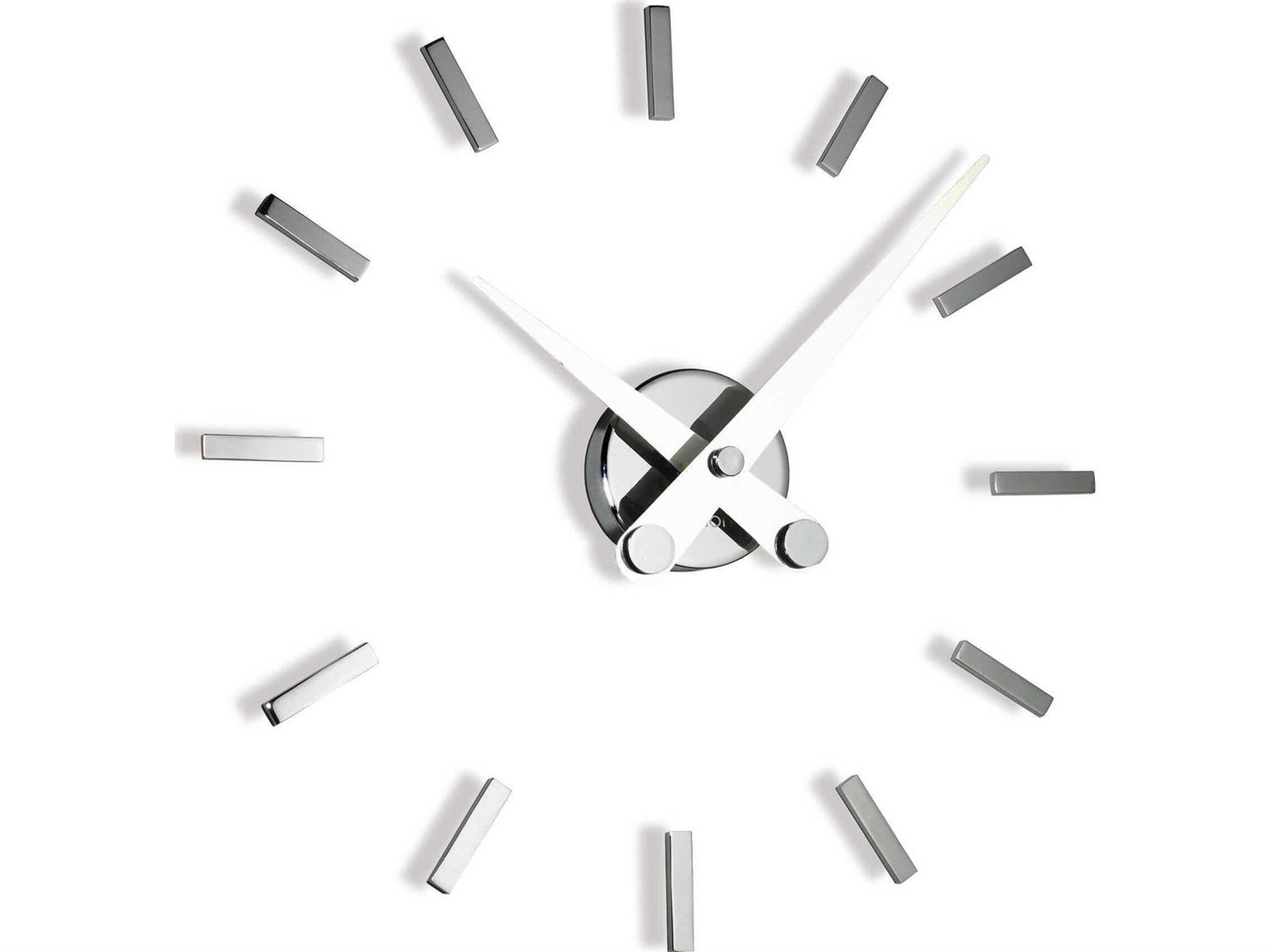 Nomon Puntos Chrome White Wall Clock