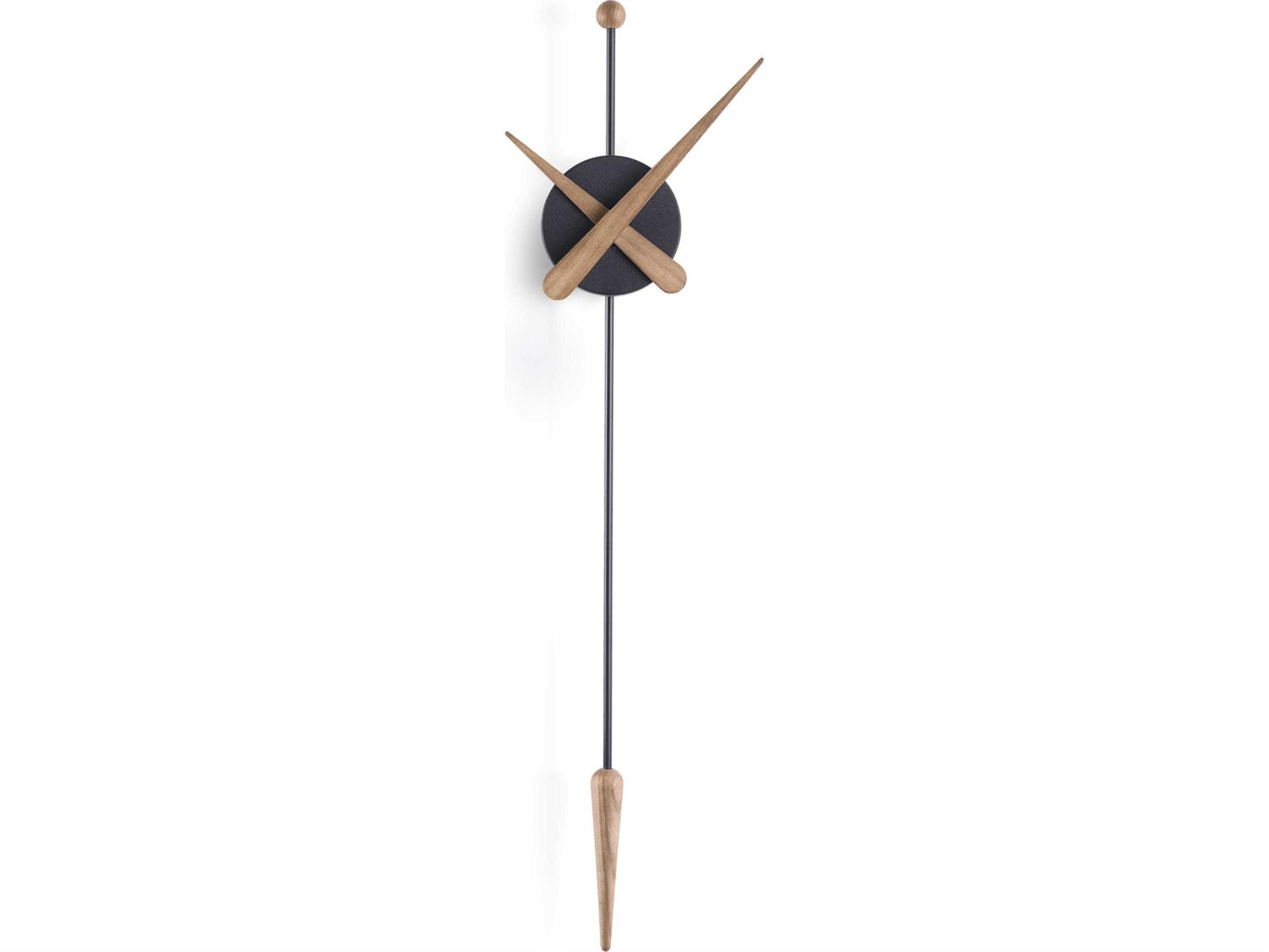 Nomon Punta Black Oak Wall Clock