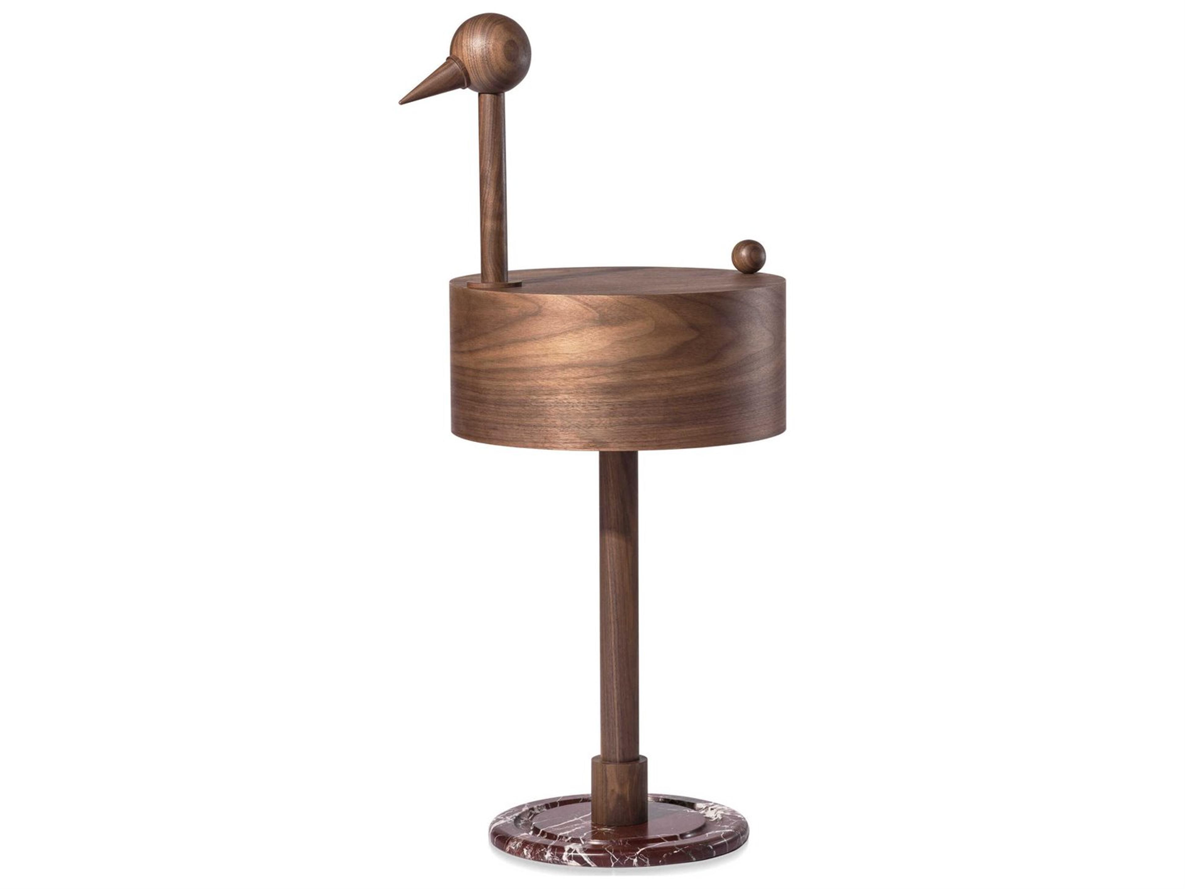 Nomon Rara Round Wood Walnut End Table