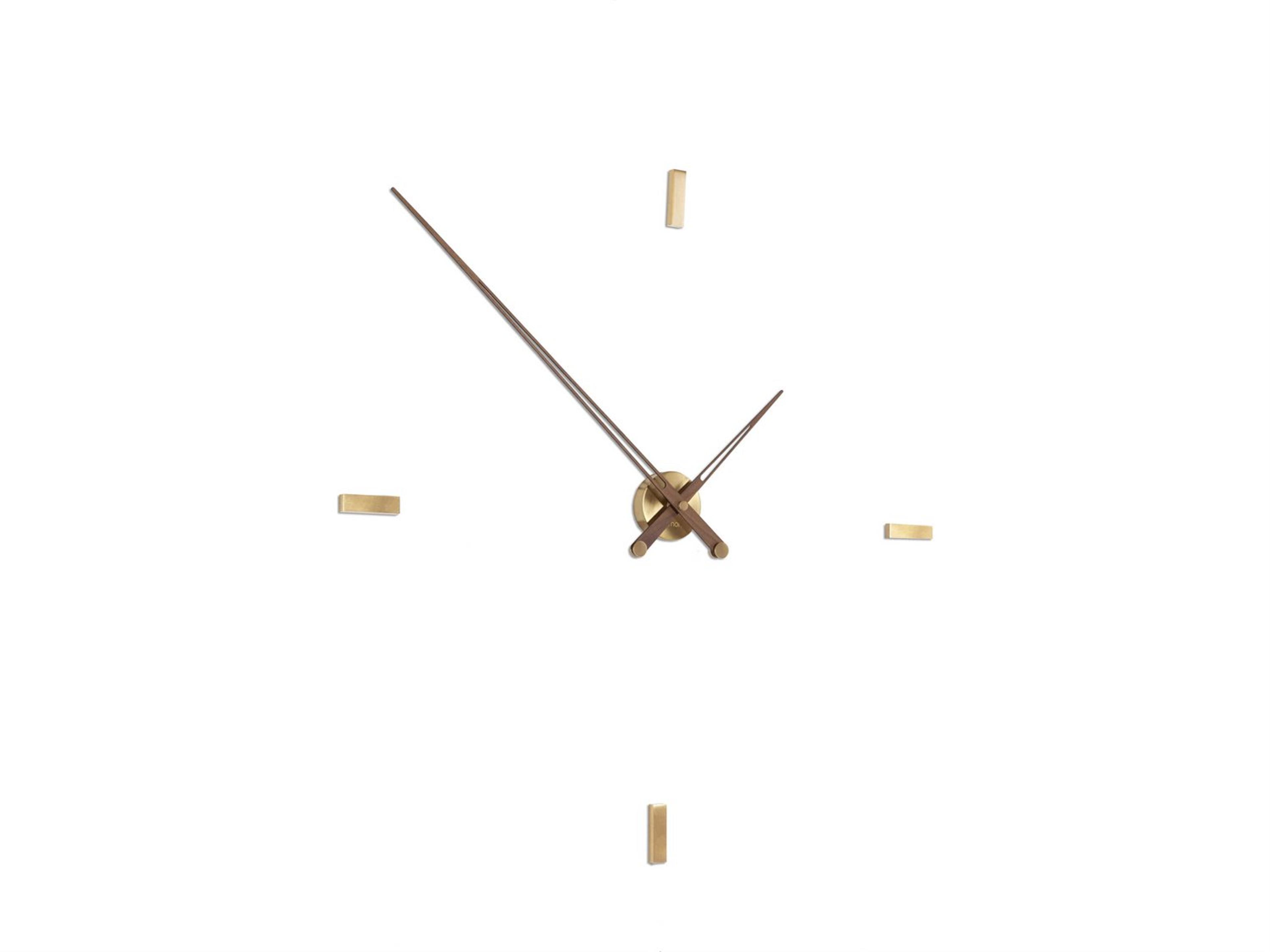 Nomon Tacon Polished Brass Walnut Wall Clock