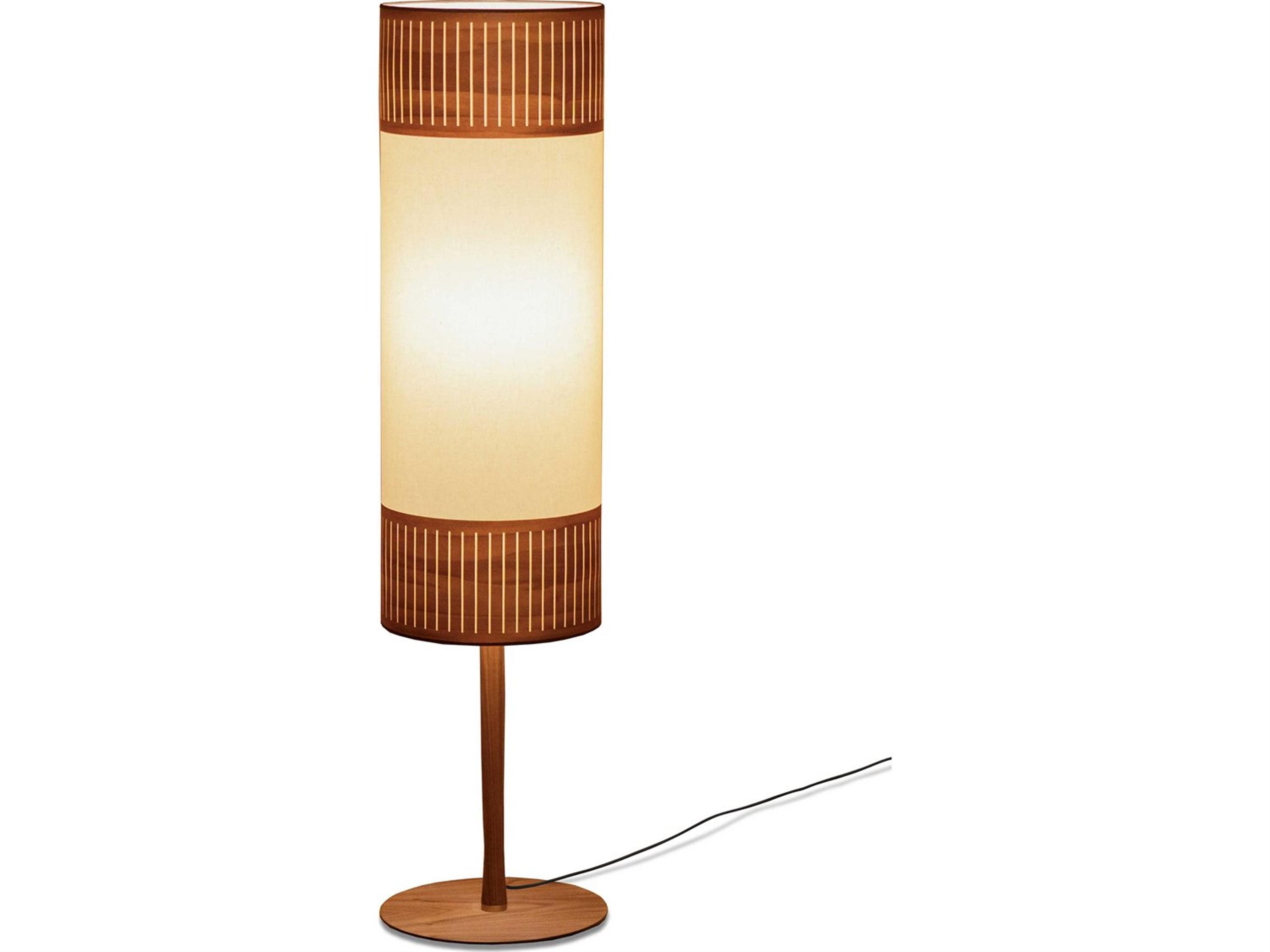 Tamiz Natural Walnut Brown Floor Lamp