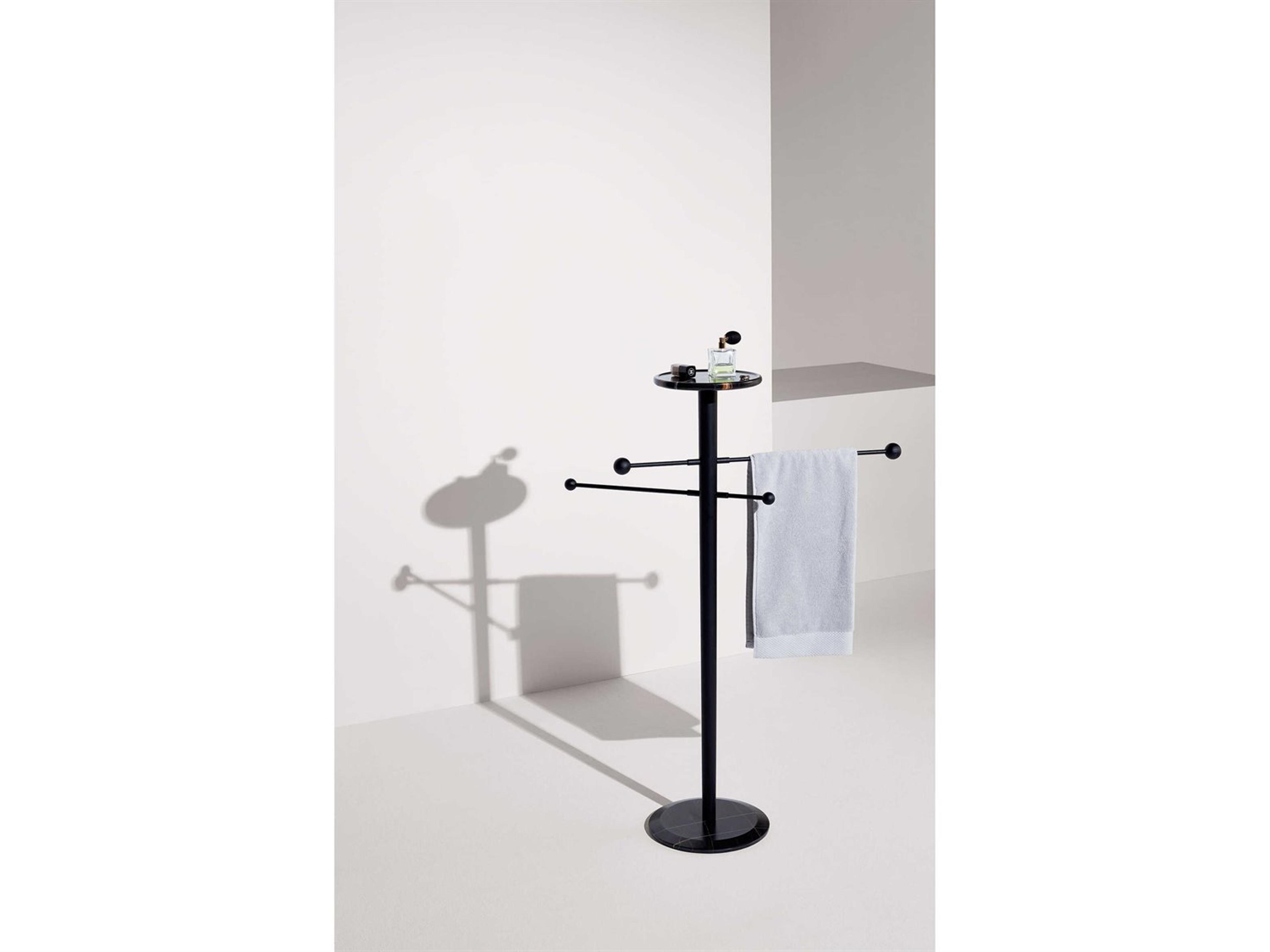 Nomon Toallero Black Stained Ash Sahara Noir Marble Towel Rack