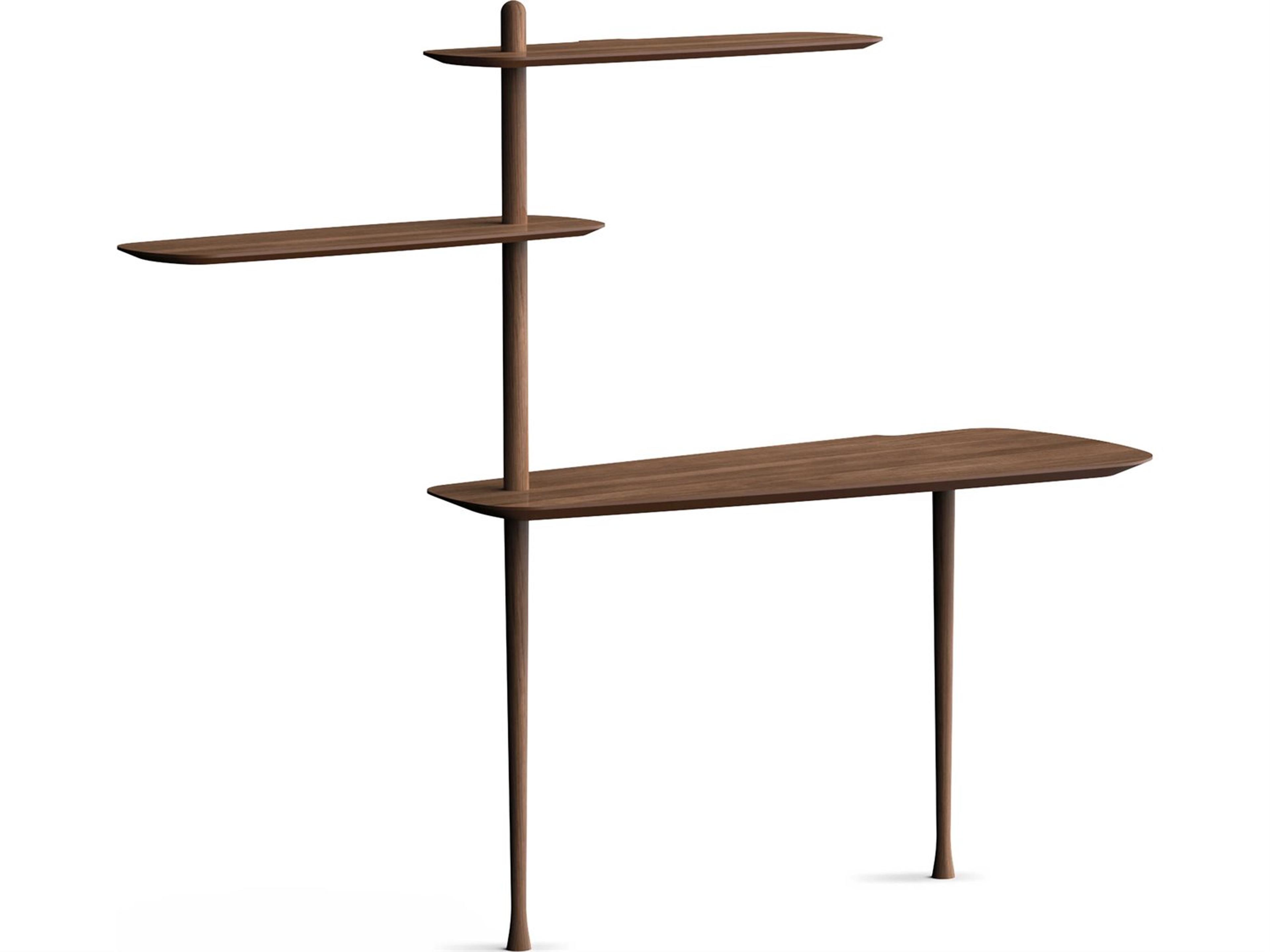 Unica Walnut Brown Wood Writing Desk