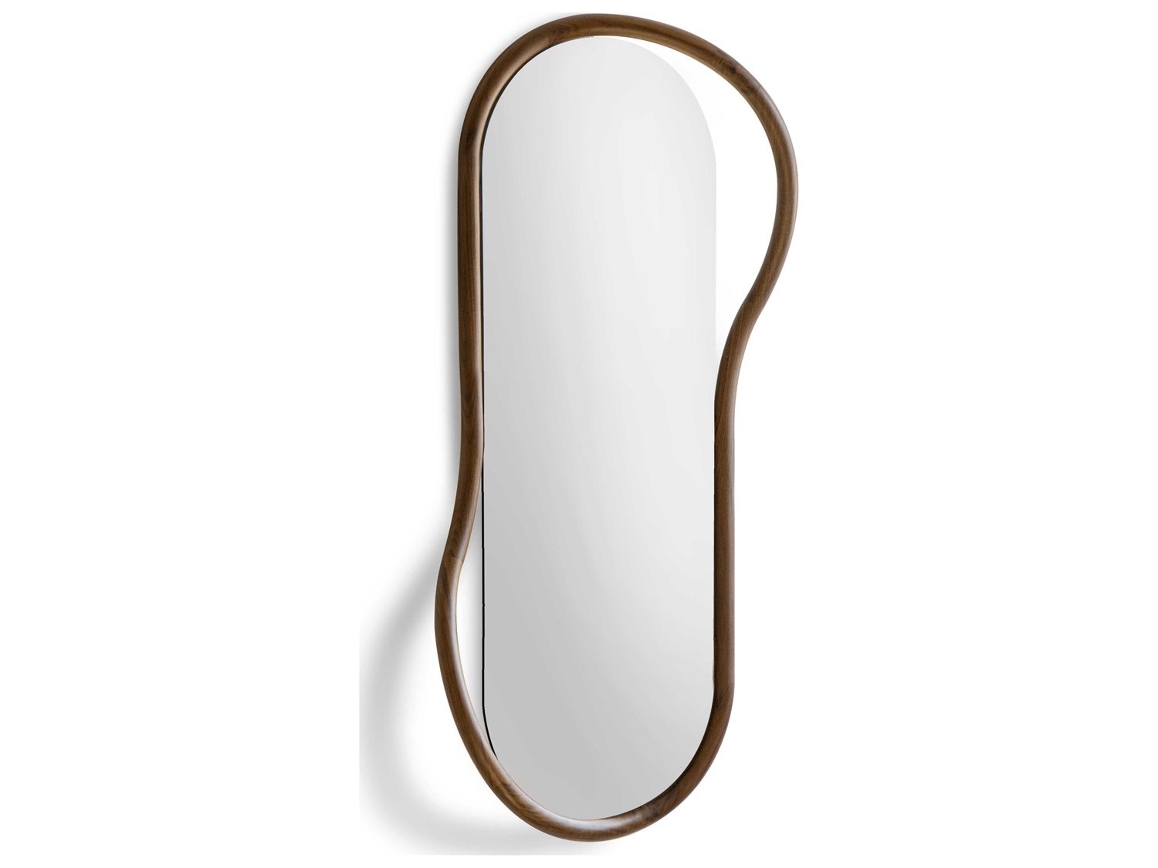 Nomon Unut Walnut Oval Wall Mirror