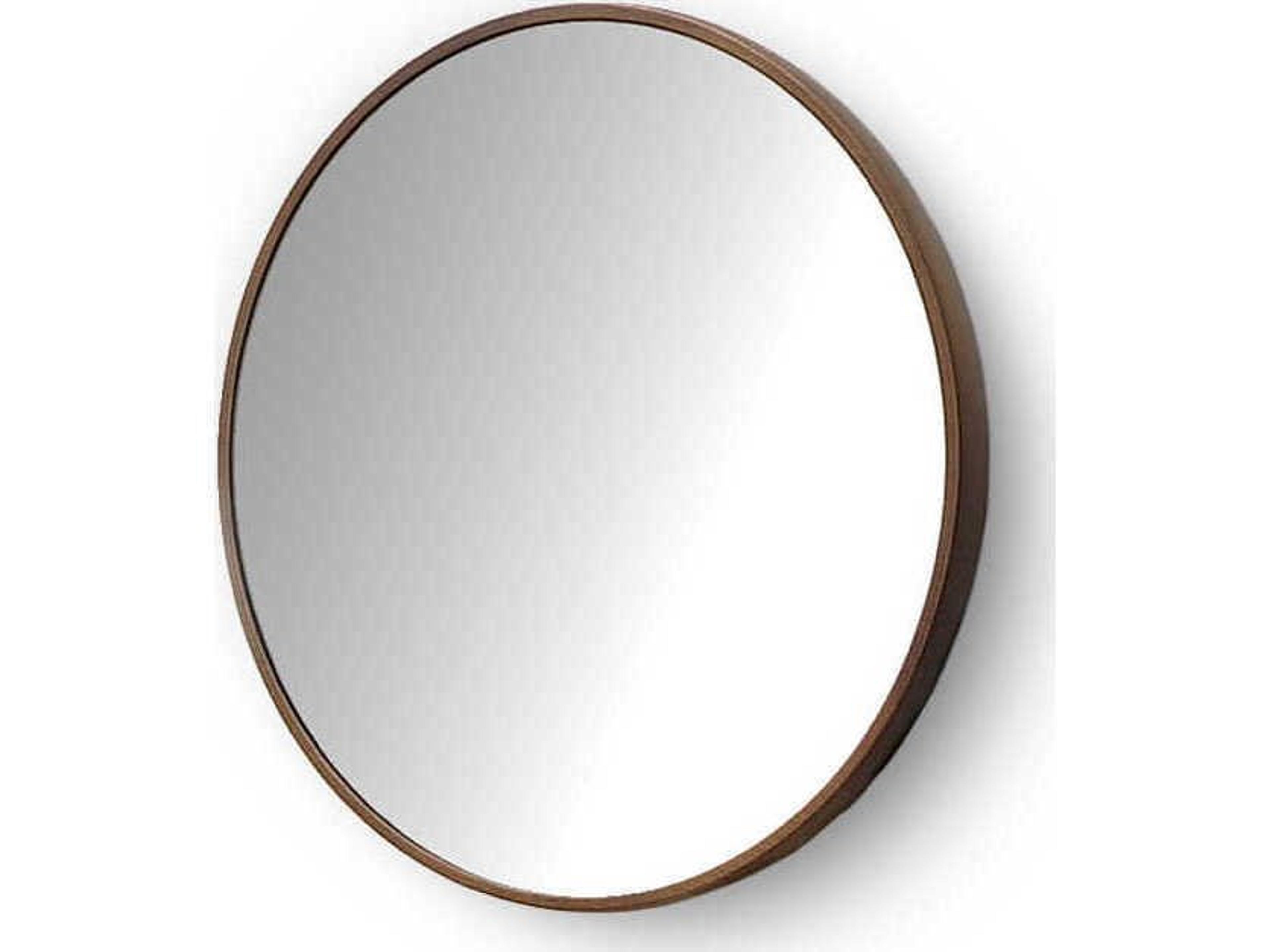 Nomon Welcome Walnut Round Wall Mirror