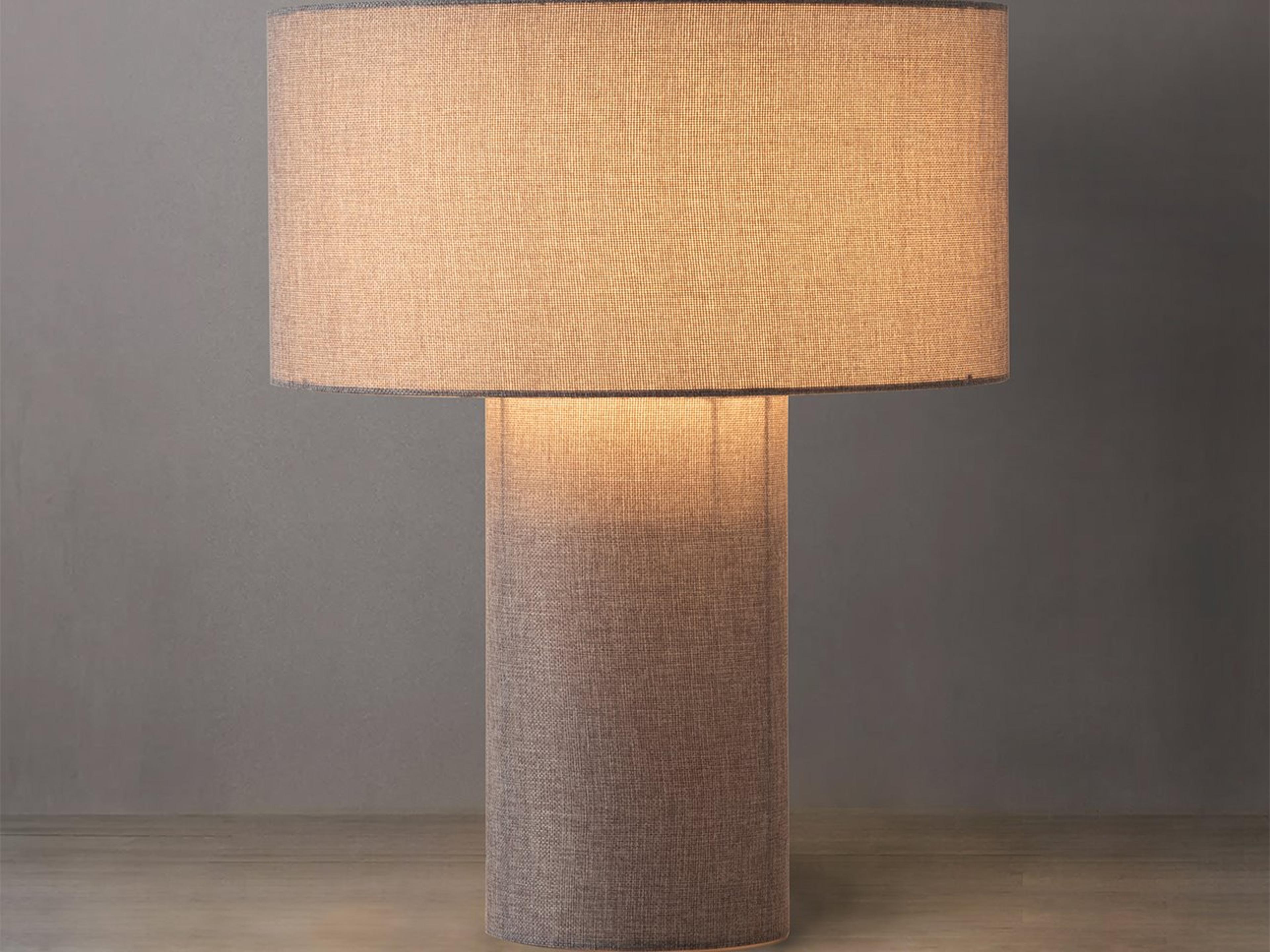 Nova Moonlight Cashmere Gray Linen Table Lamp