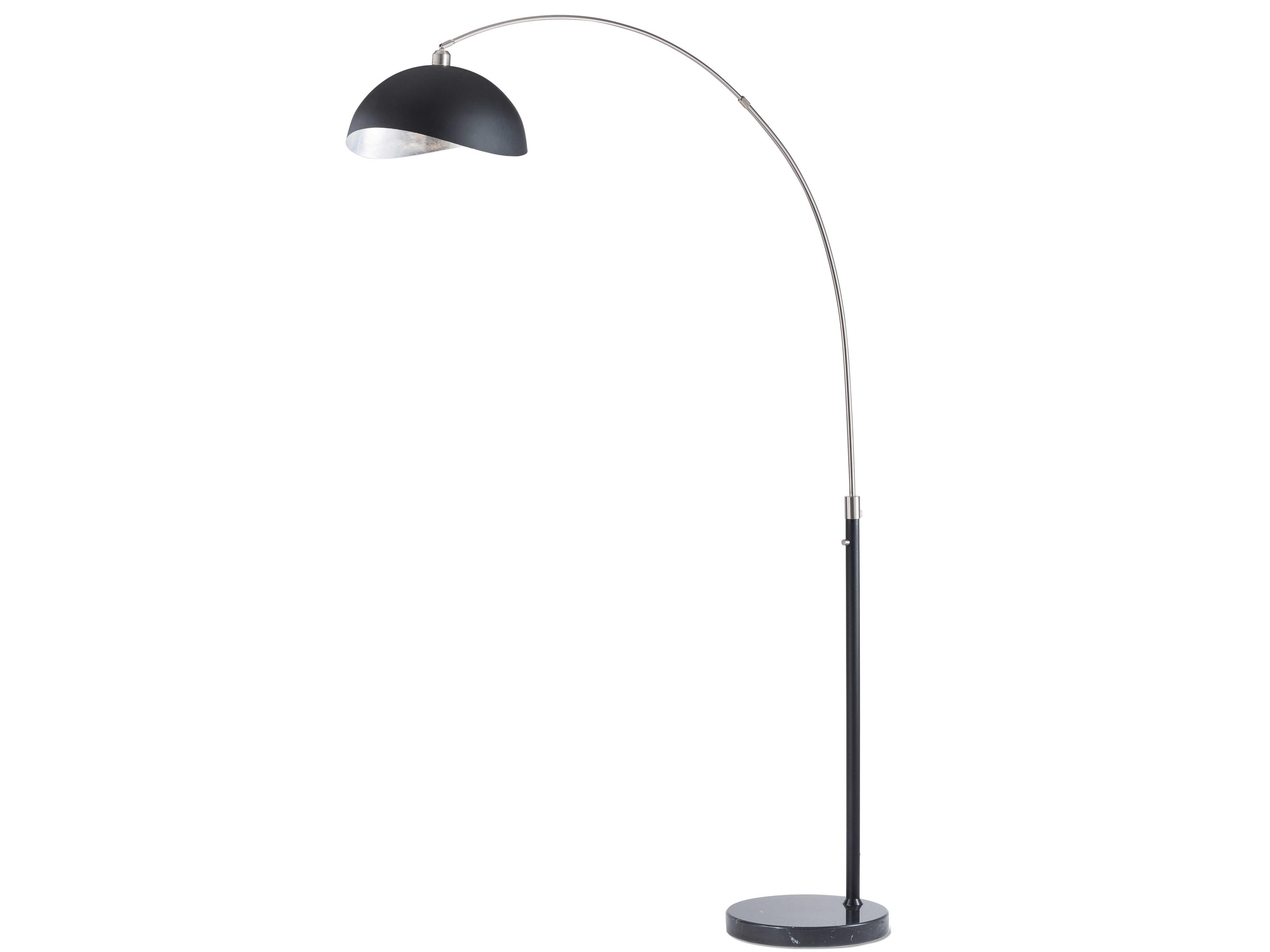 Nova Luna Bella Antique Nickel Brushed Steel Floor Lamp