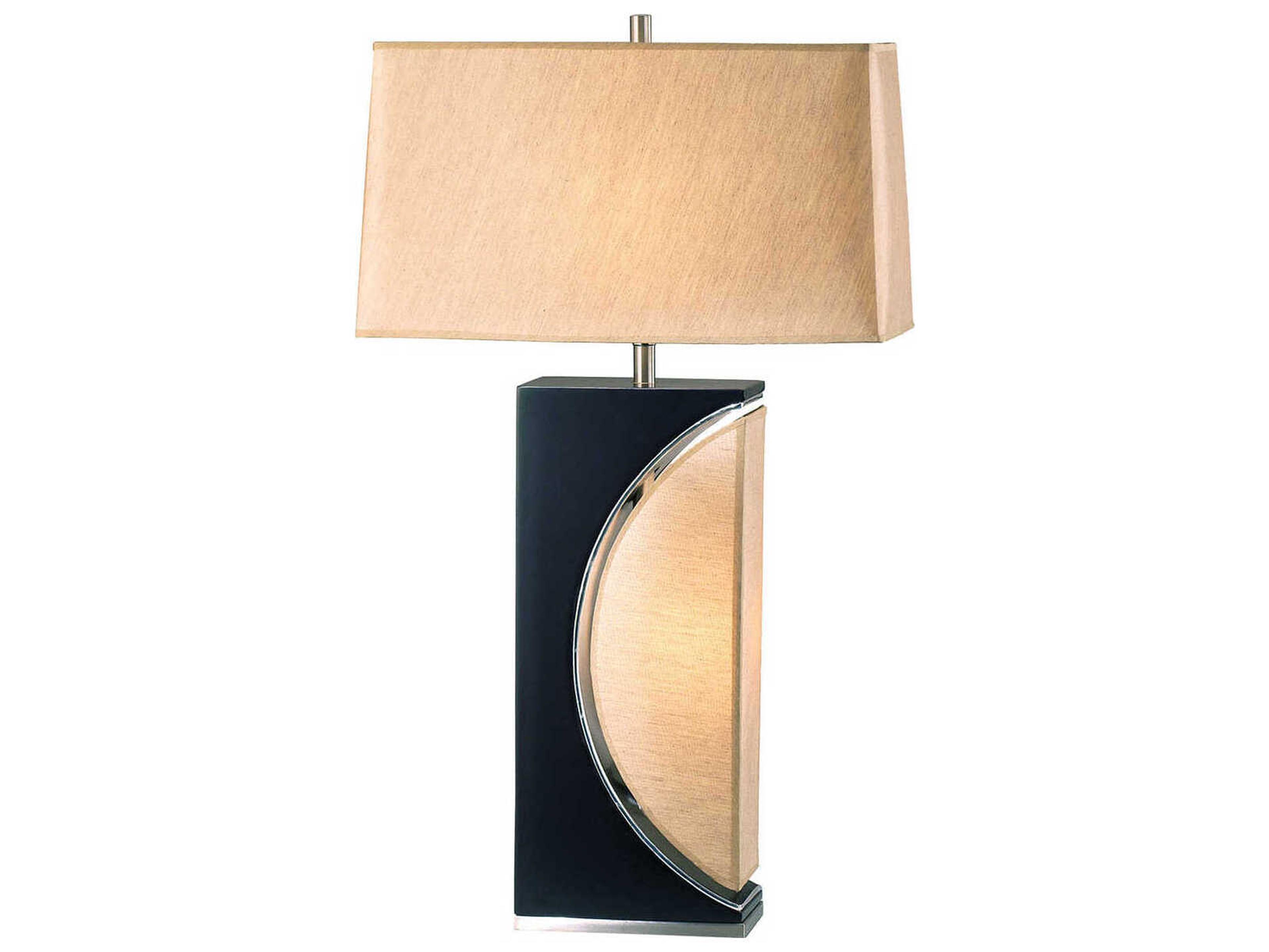 Nova Half Moon Dark Brown Brushed Nickel Buffet Lamp