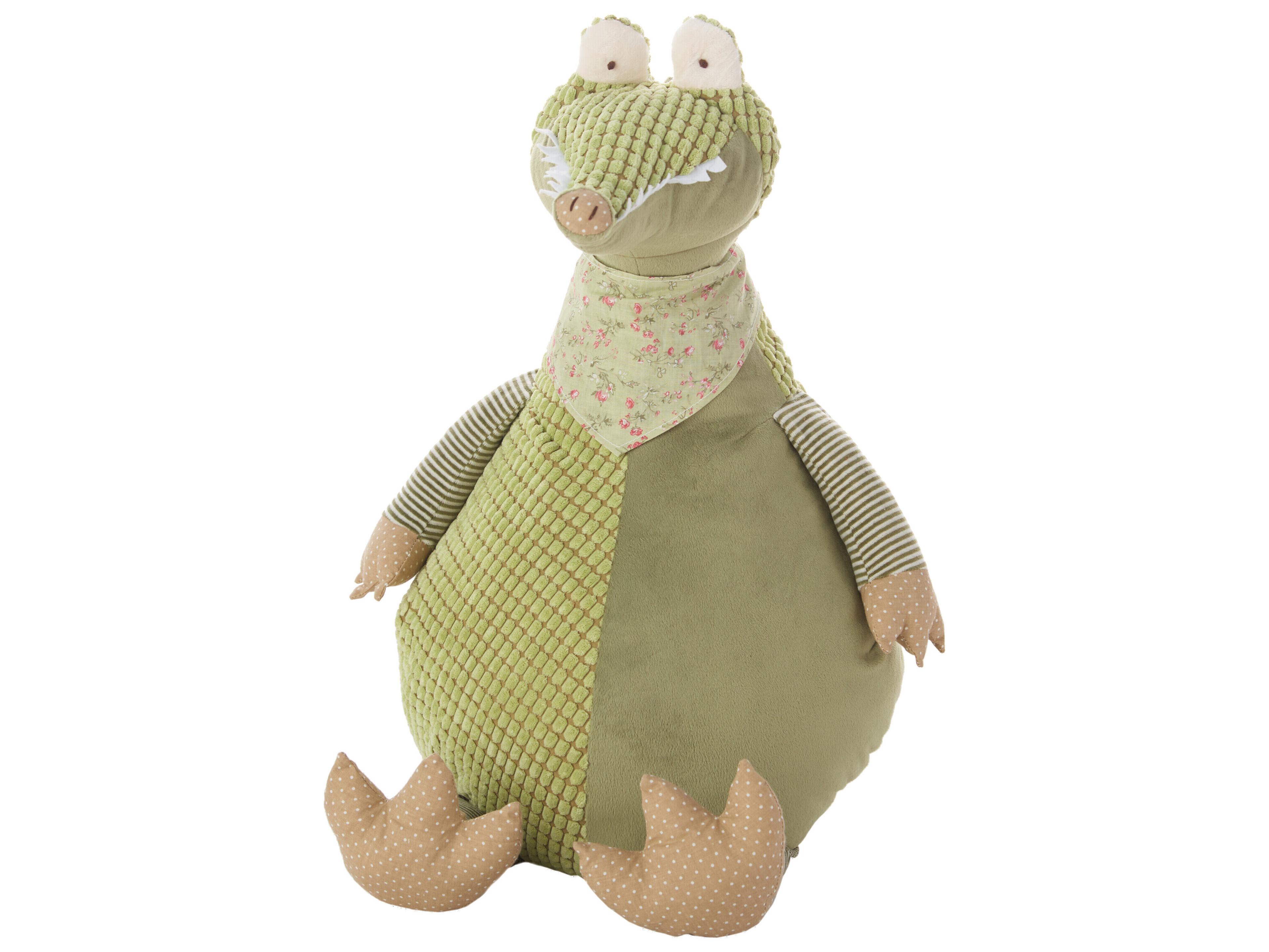 Nourison Mina Victory Plush Lines Stuffed Crocodile