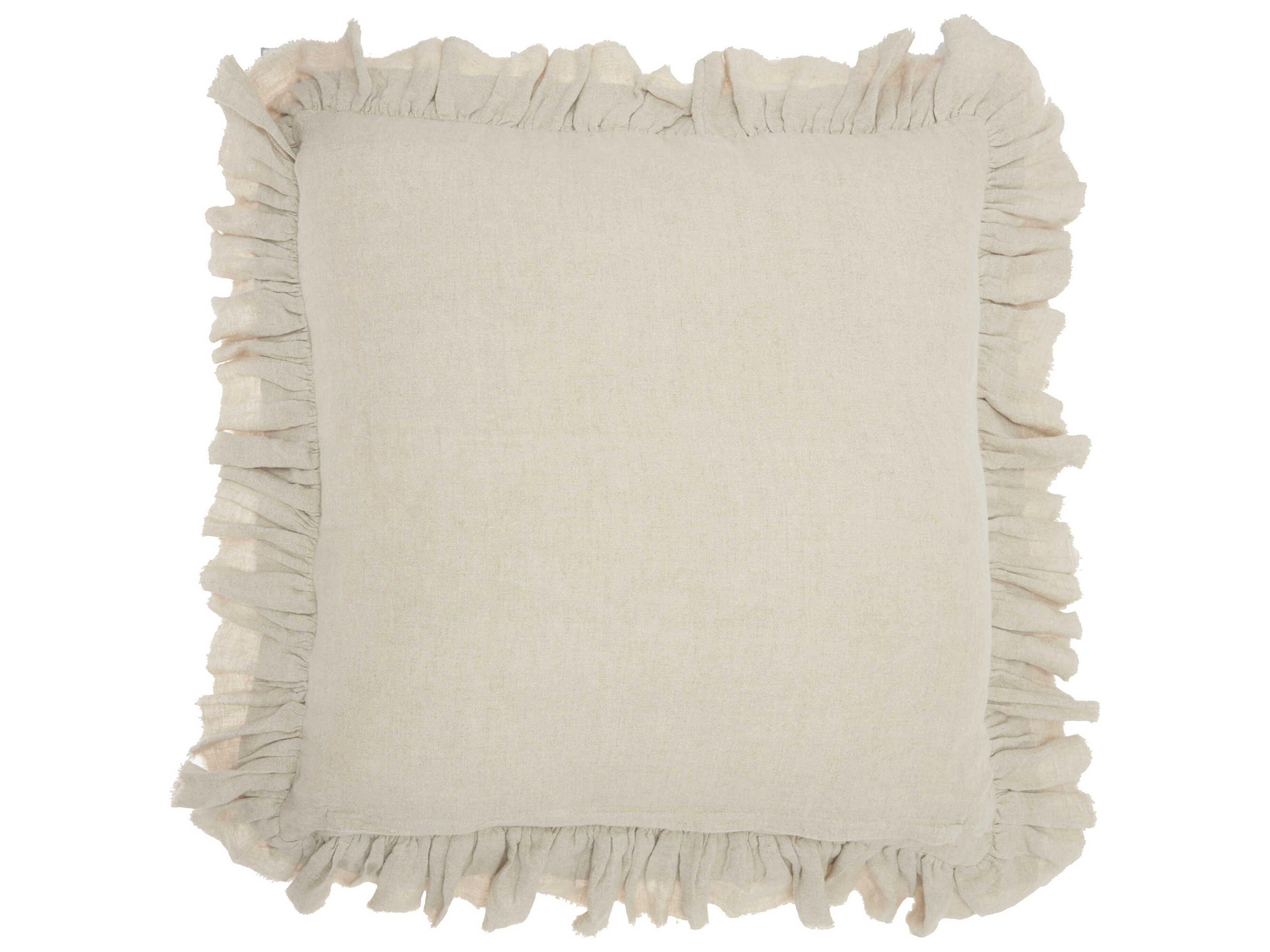 Nourison Mina Victory Sofia 24" x 24" Natural Pillow