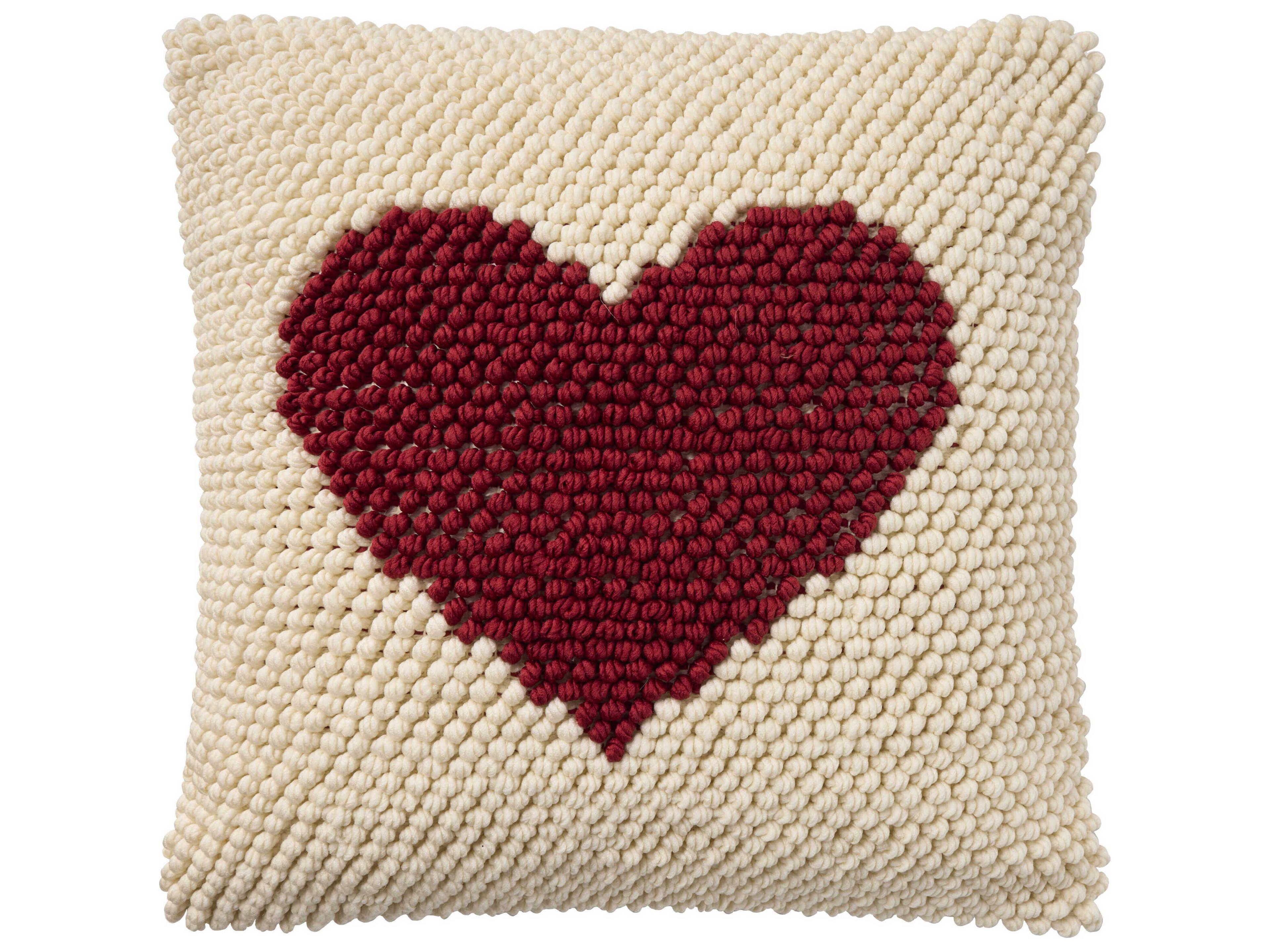 Nourison Holiday Loop Heart Pillow