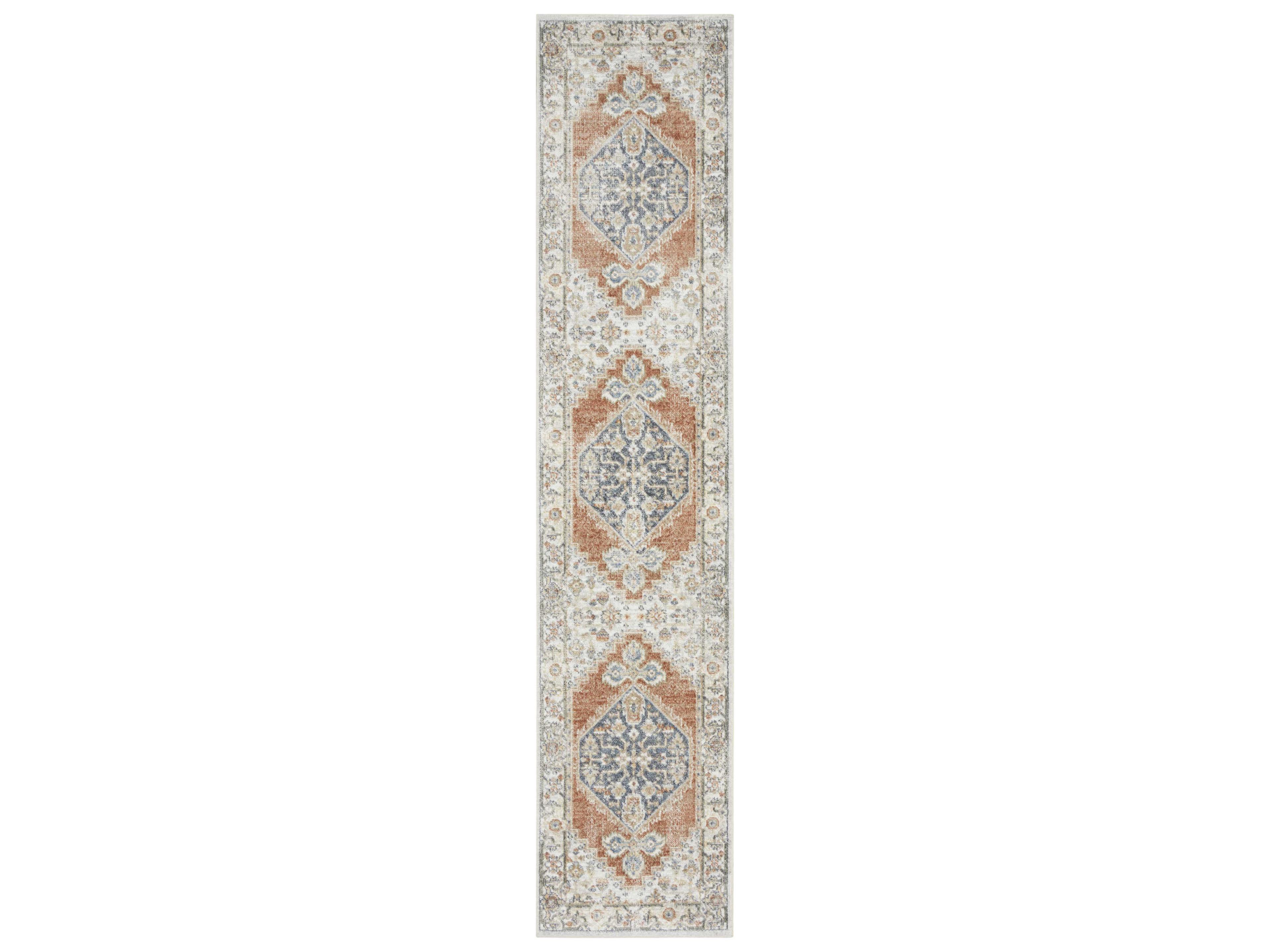Nourison Astra Machine Washable Bordered Runner Area Rug