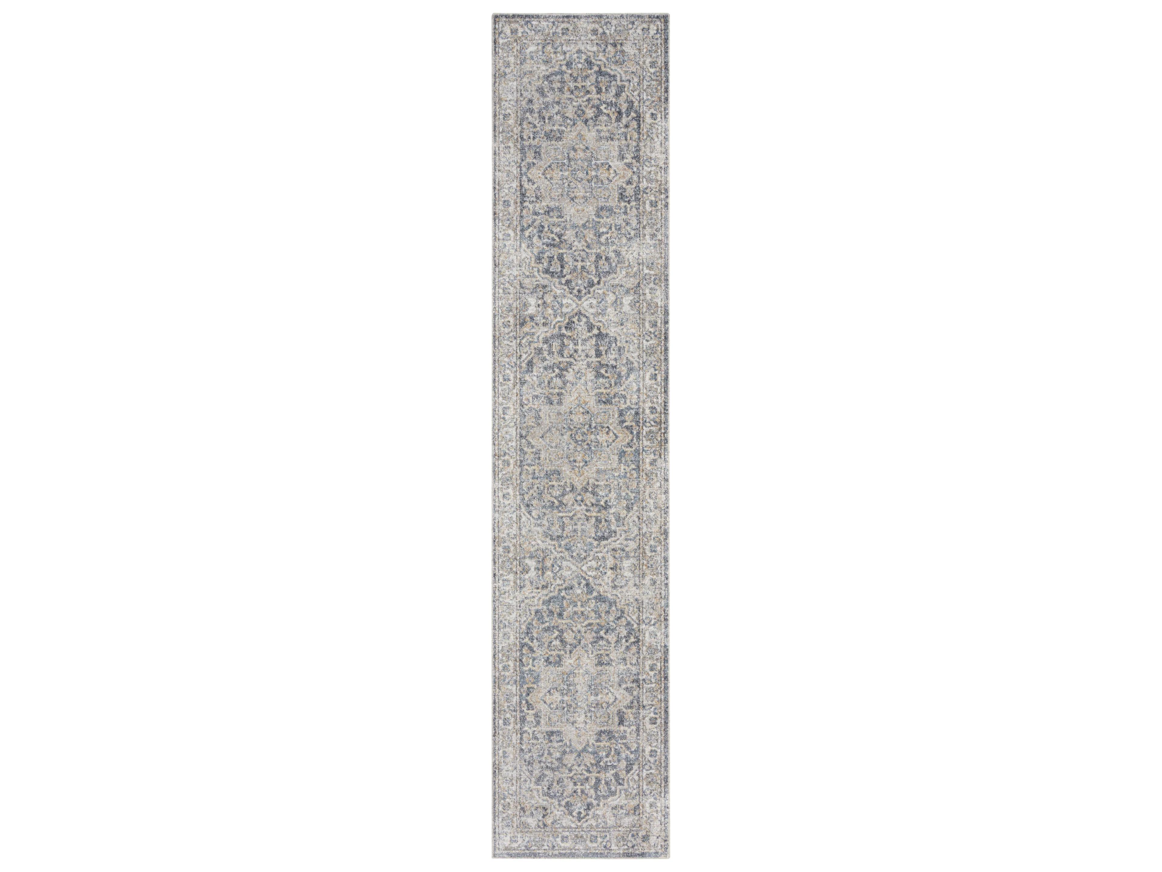 Nourison Astra Machine Washable Bordered Runner Area Rug