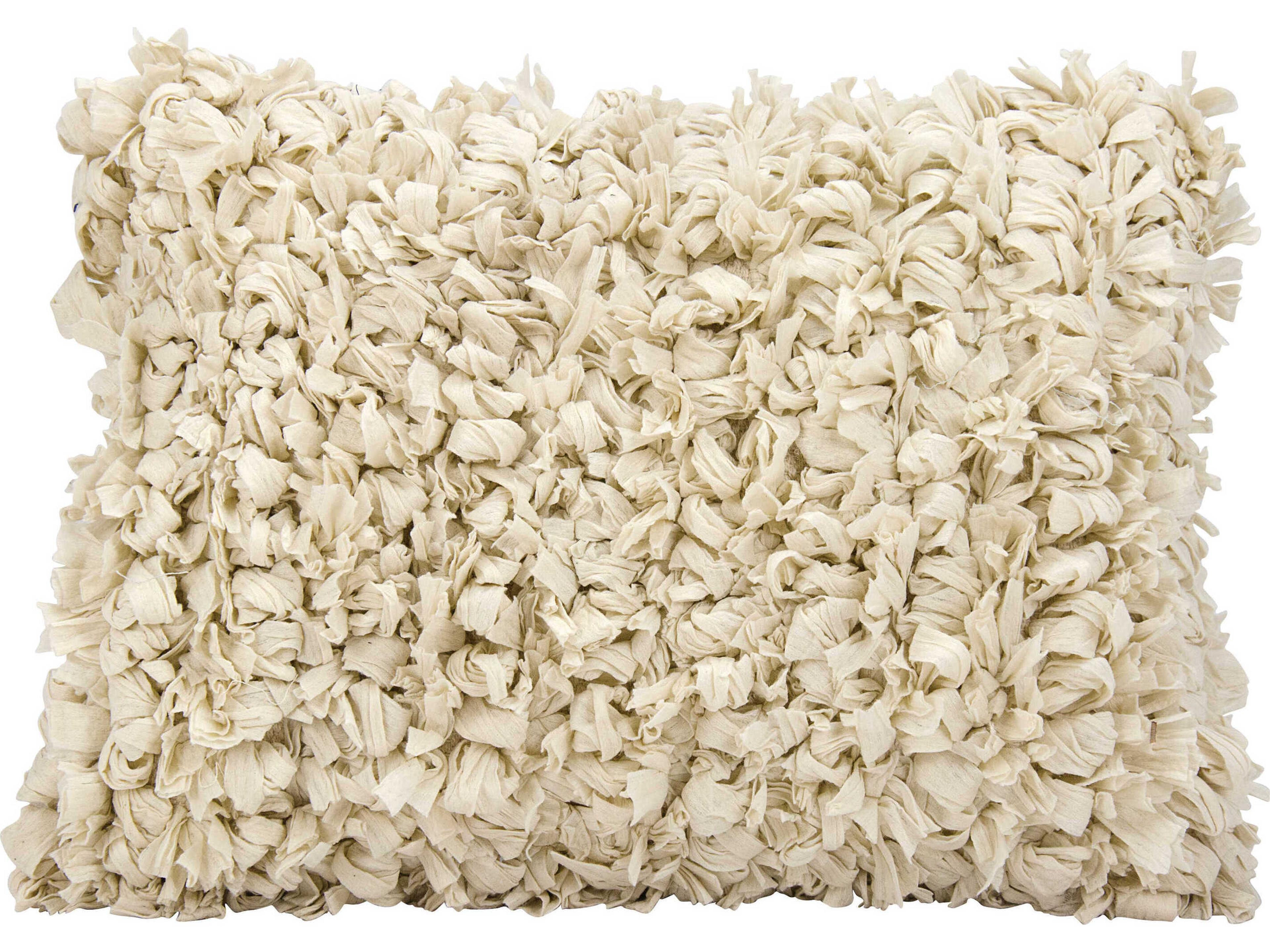 Nourison Shag Beige Pillow