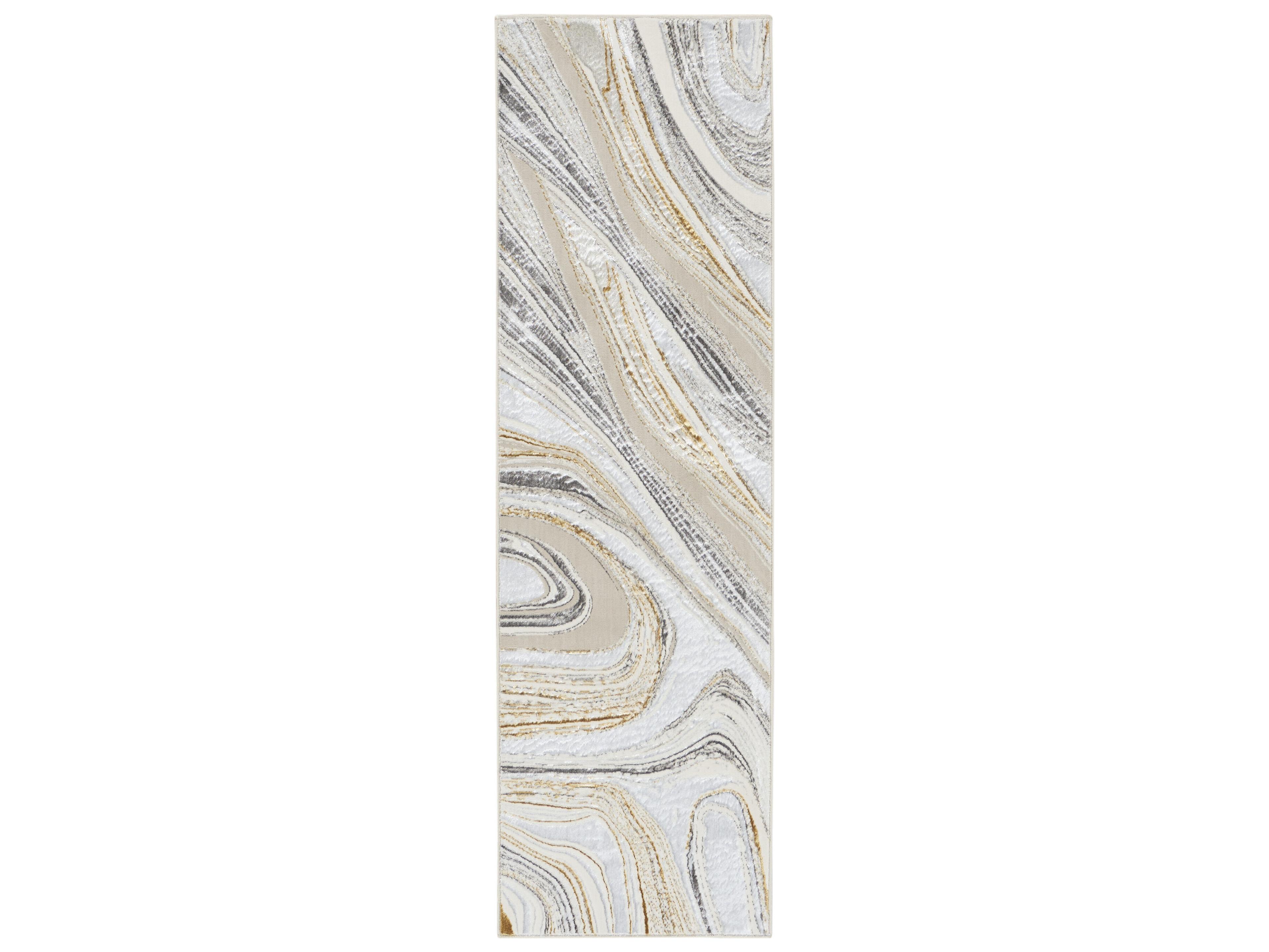 Nourison Glitz Abstract Runner Area Rug