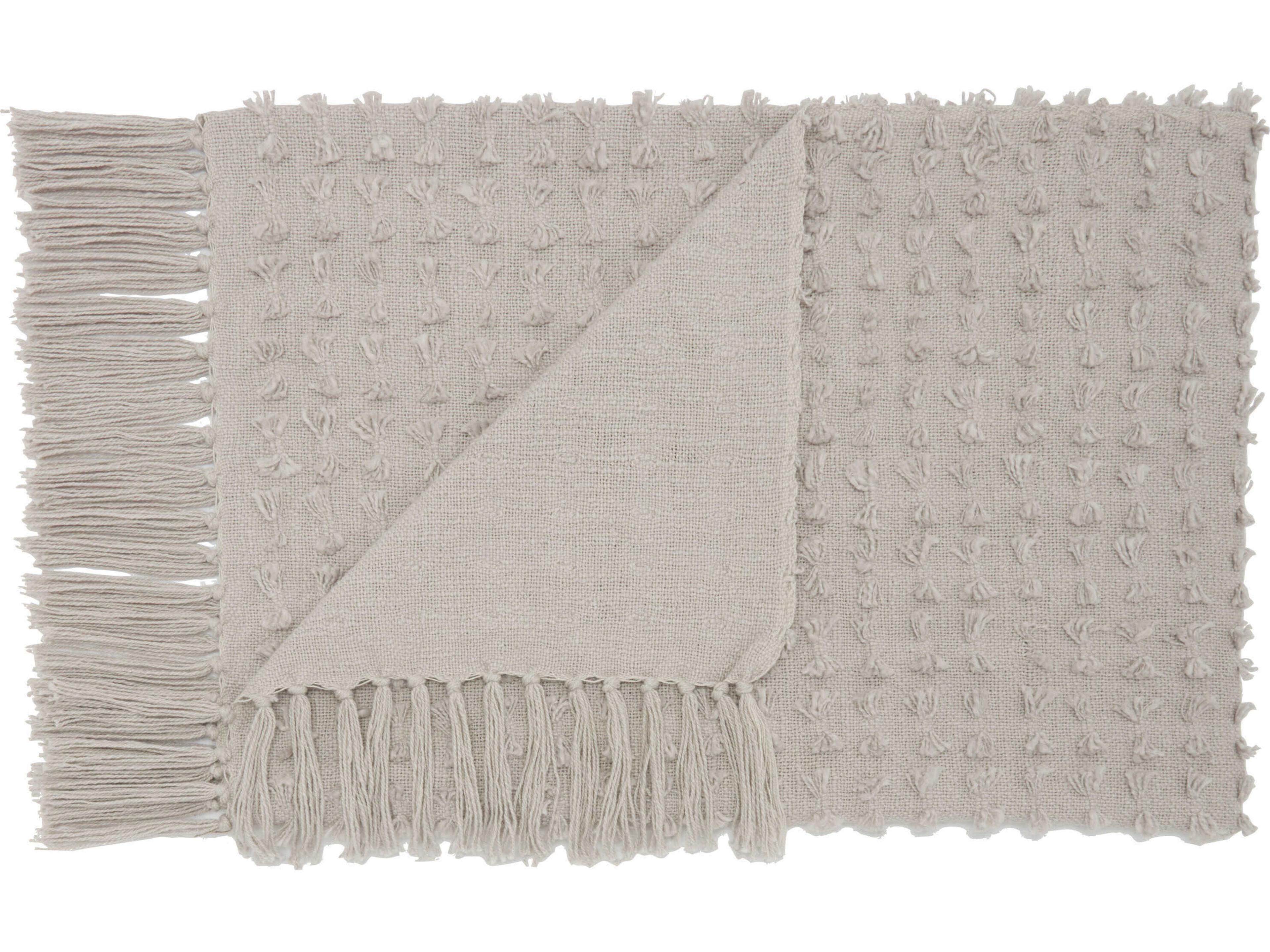 Nourison Life Styles Khaki Throw Blanket