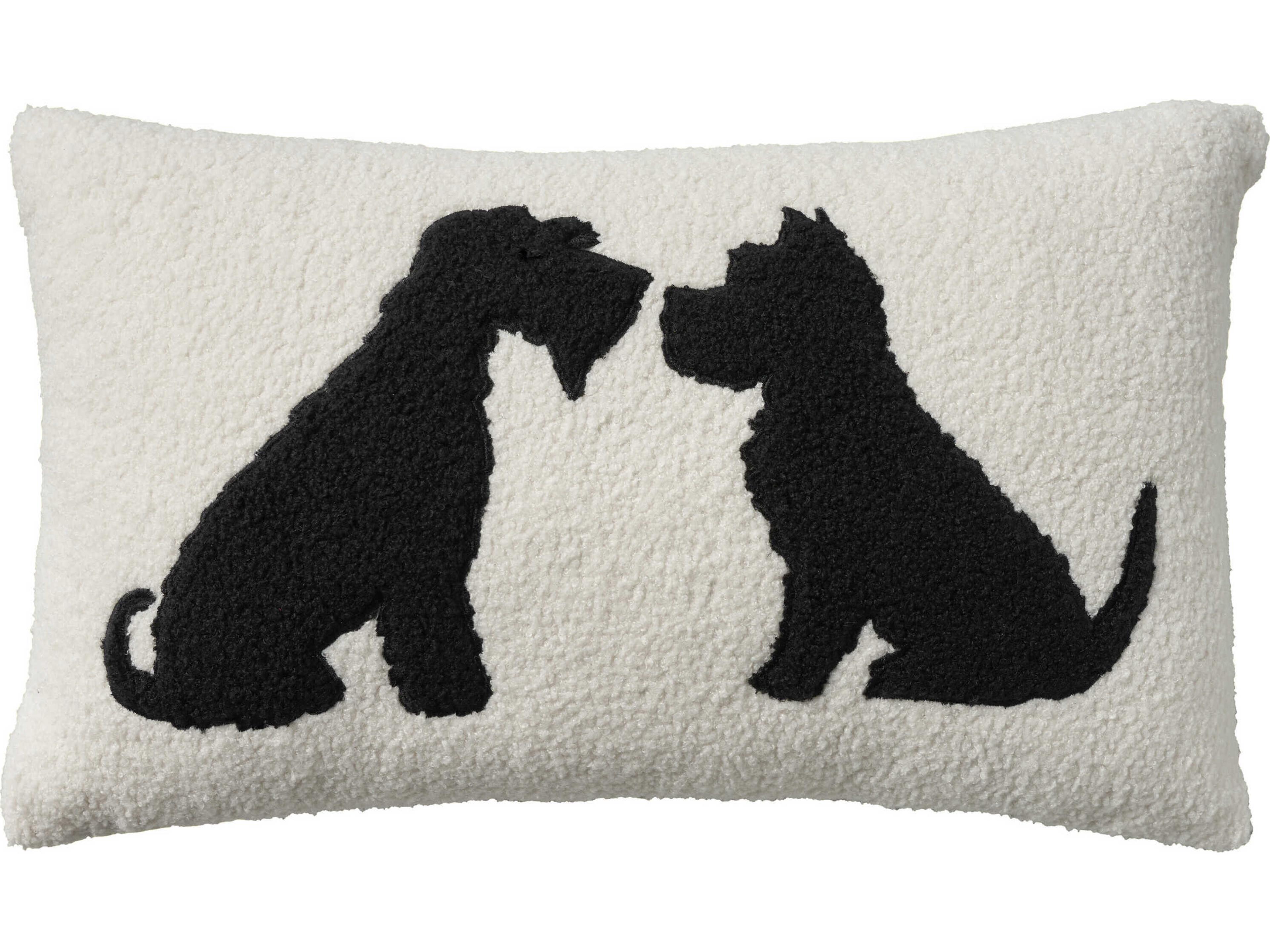 Nourison Pet Black 12" x 21" Pillow