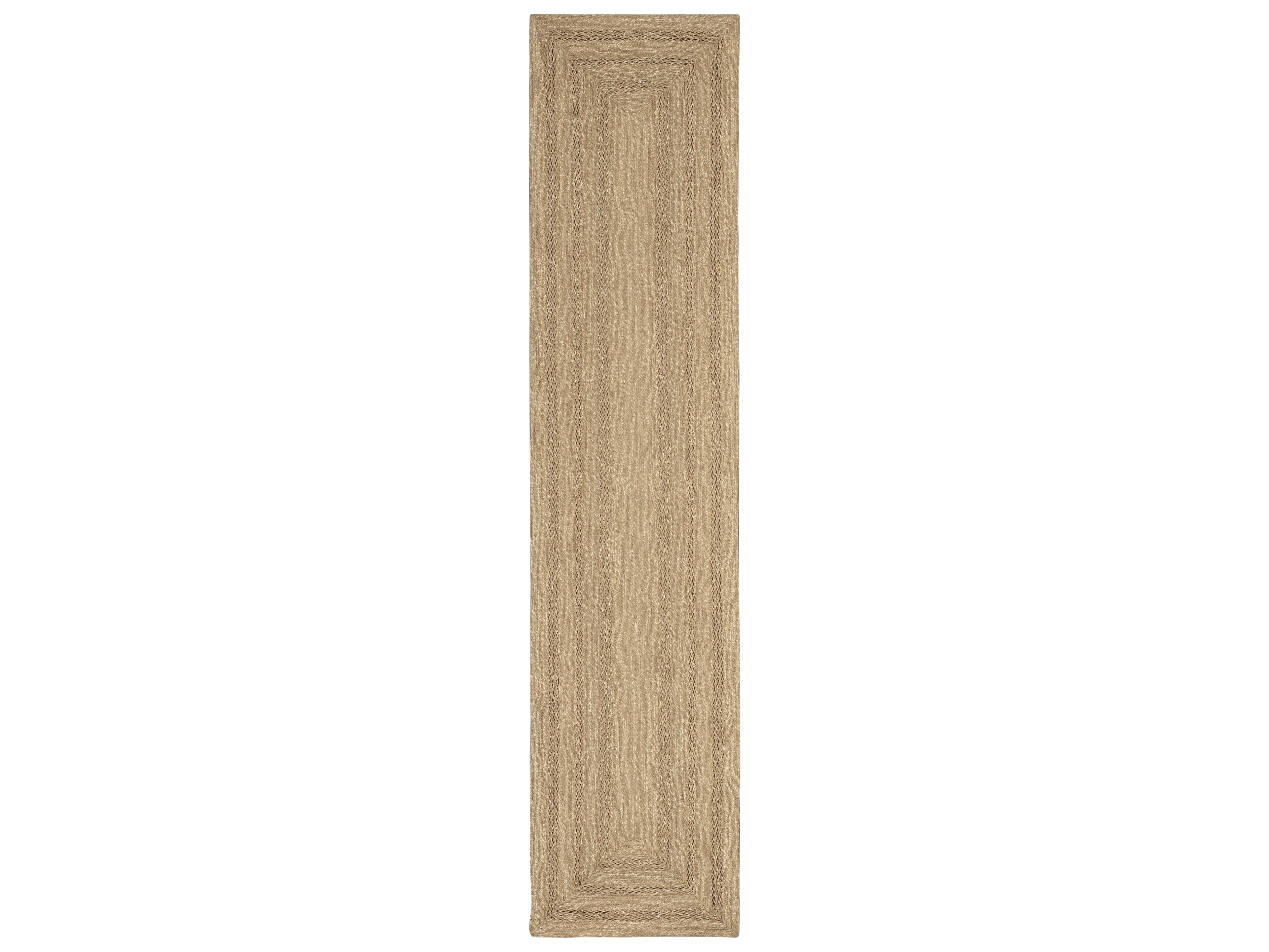 Nourison Natural Seagrass Geometric Runner Area Rug