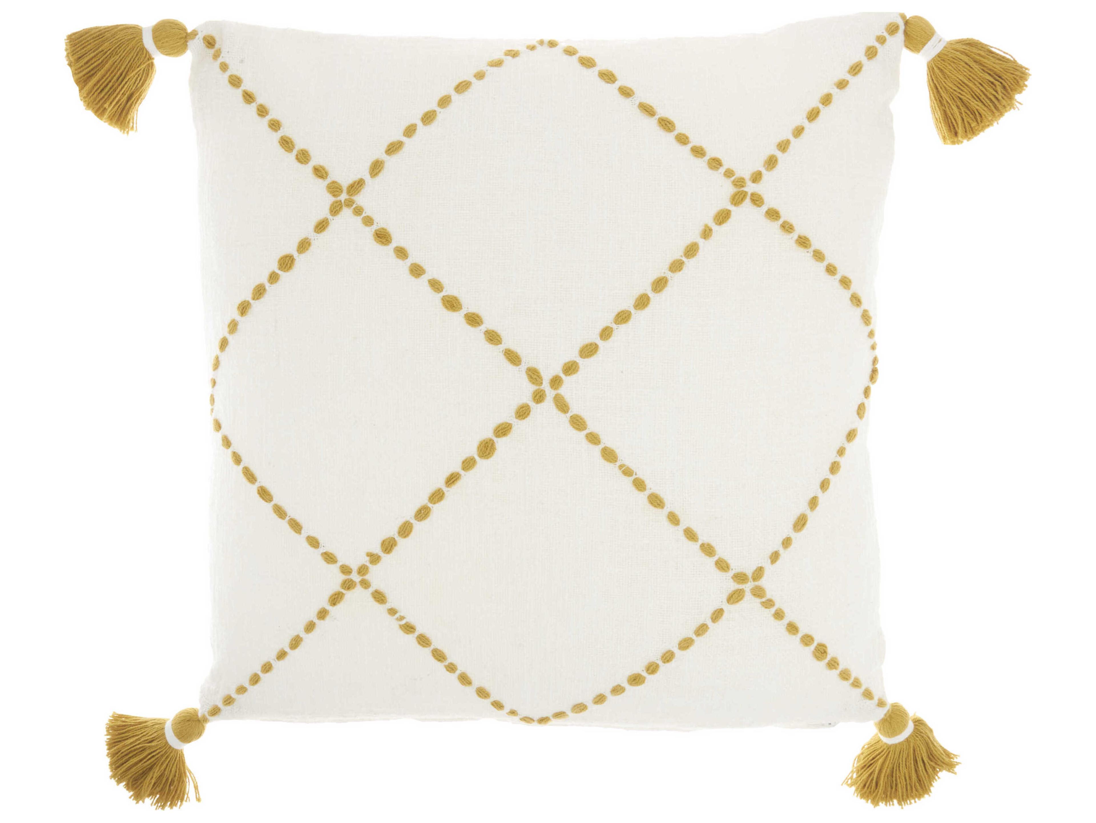 Nourison Life Styles Mustard 20" x 20" Pillow