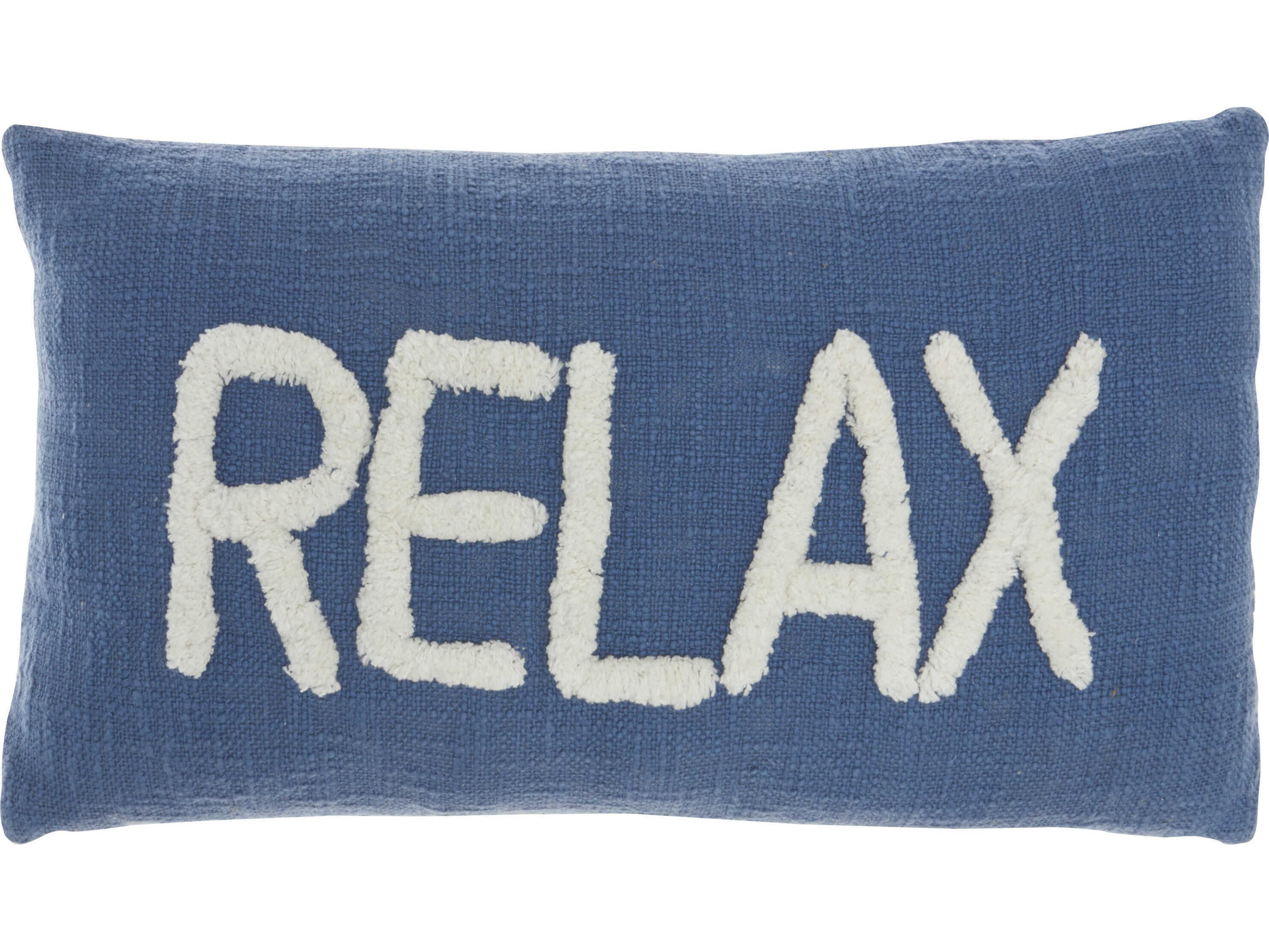 Nourison Life Styles Blue 12" x 21" Pillow