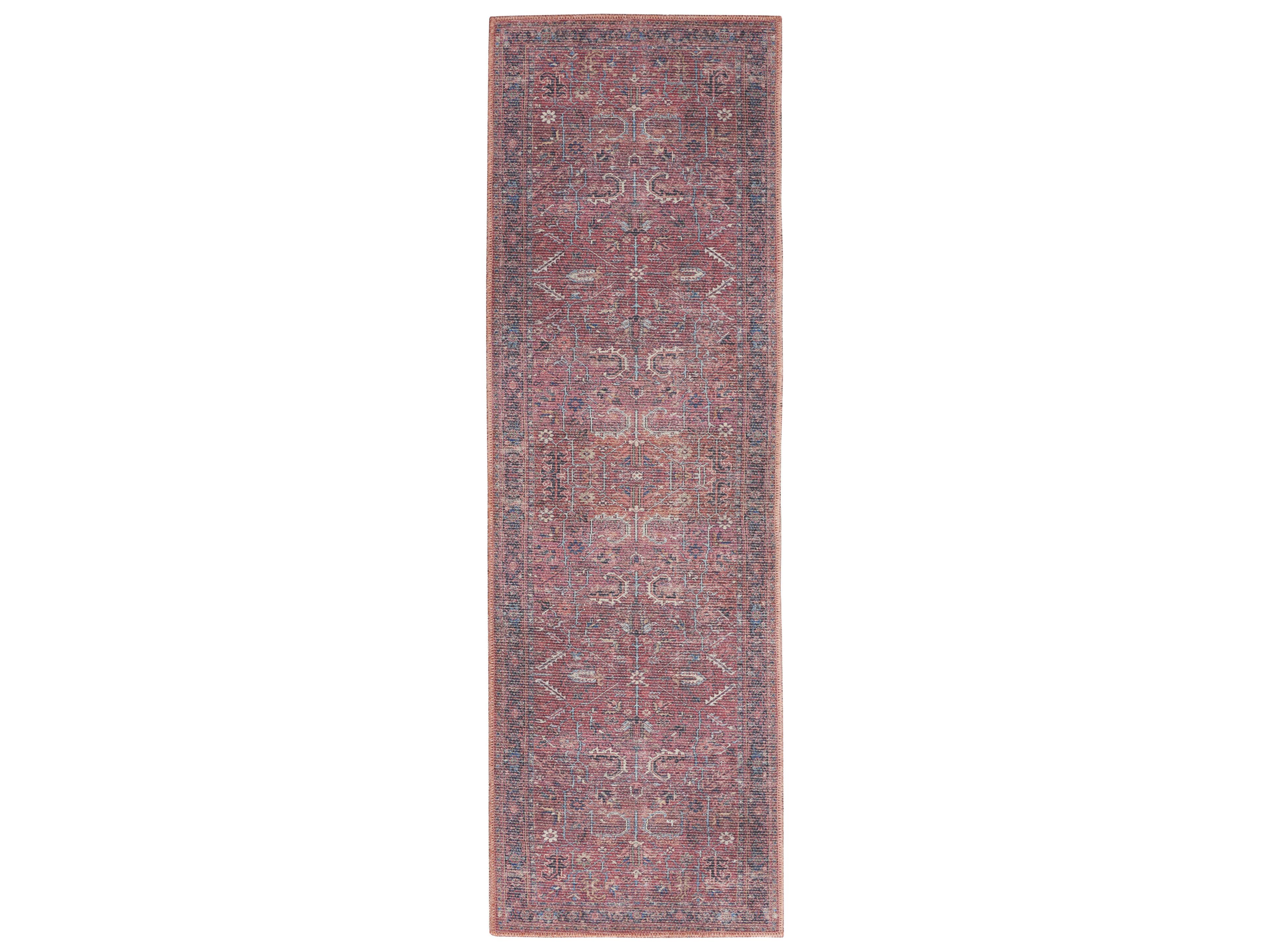 Nourison Machine Washable Series-1 Bordered Runner Area Rug